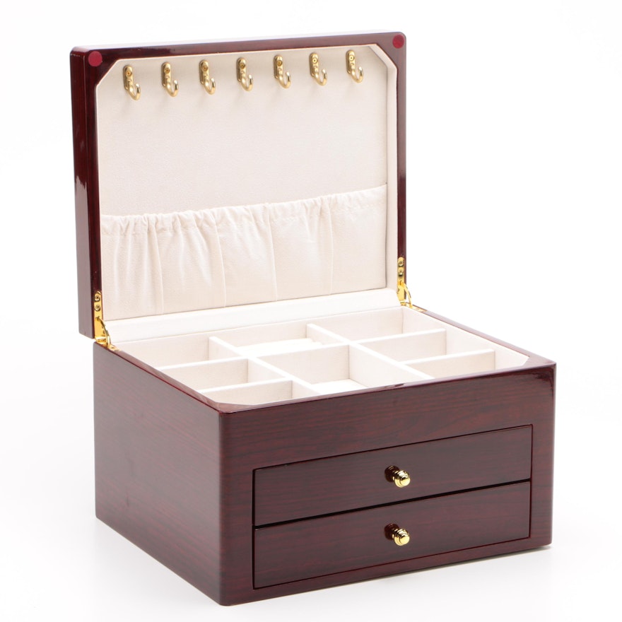 Wooden Jewelry Box with High Gloss Finish