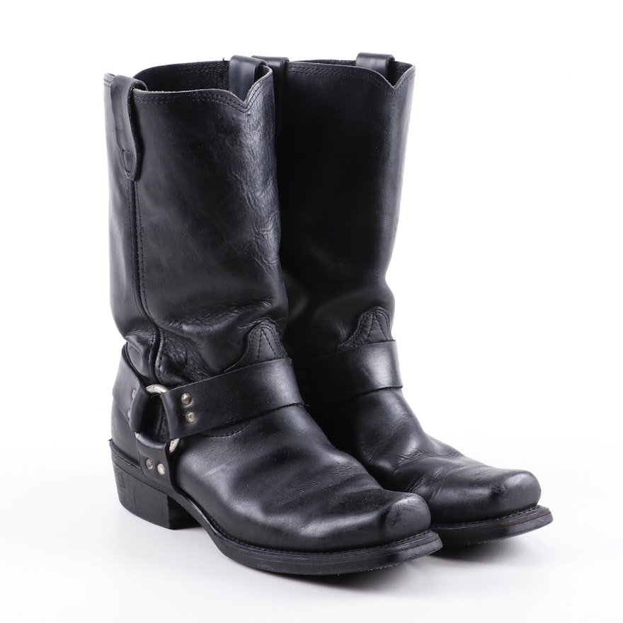 Durango Black Leather Harness Boots