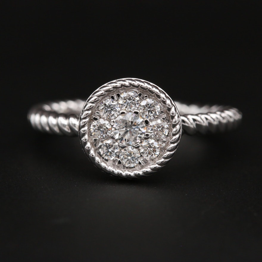 14K White Gold Diamond Ring