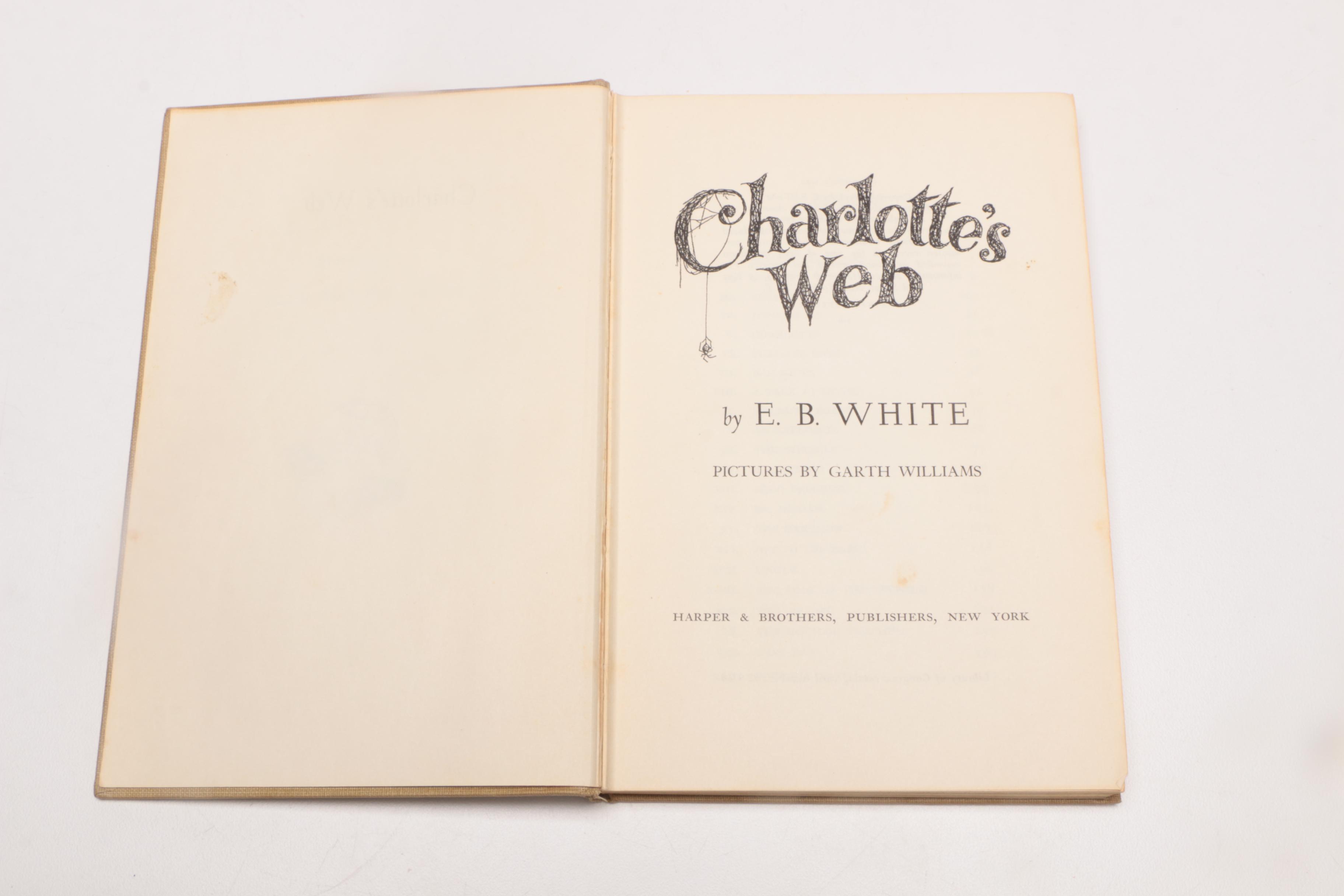 First Edition "Charlotte's Web" with Additional Early to Middle Reader Books