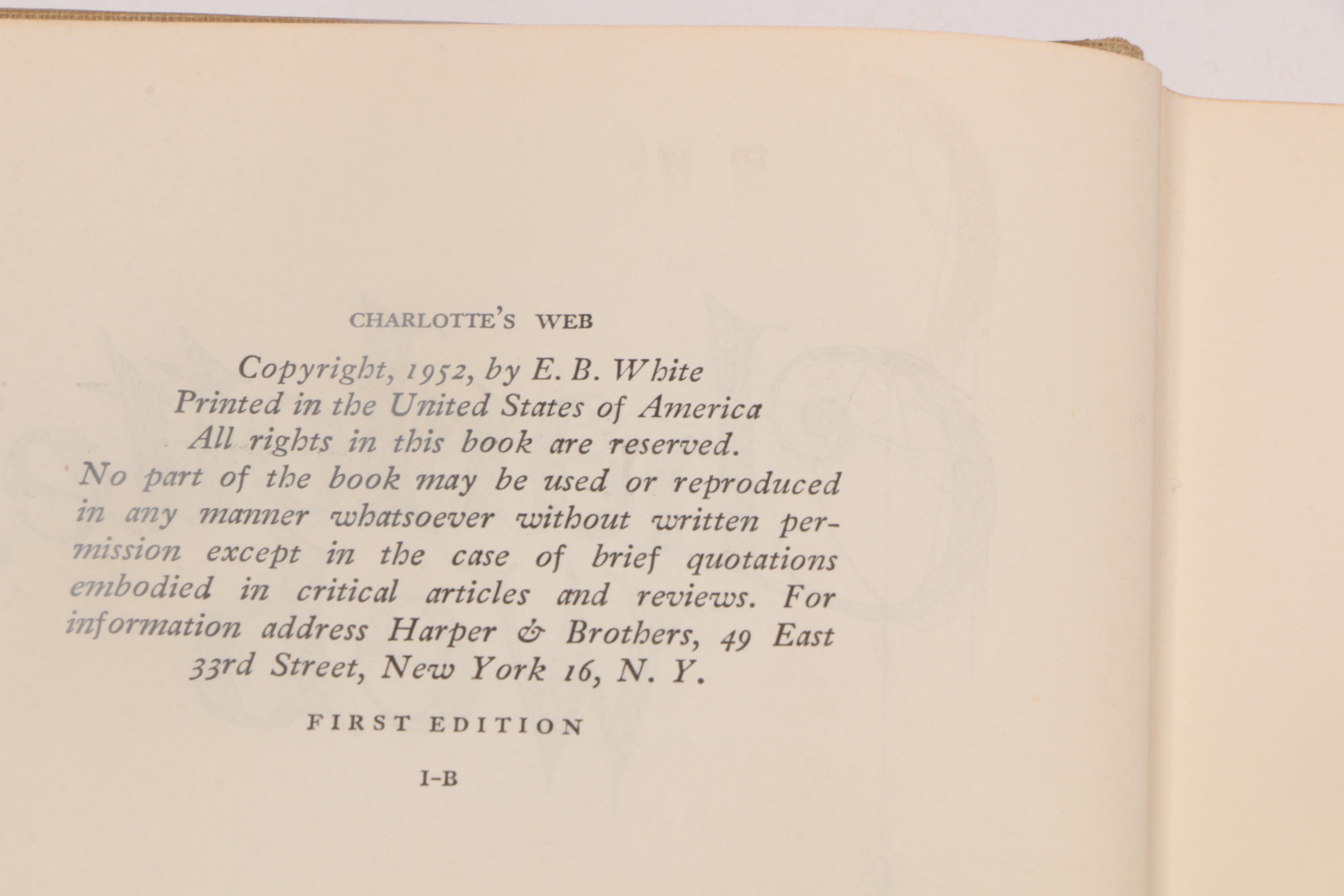First Edition "Charlotte's Web" with Additional Early to Middle Reader Books