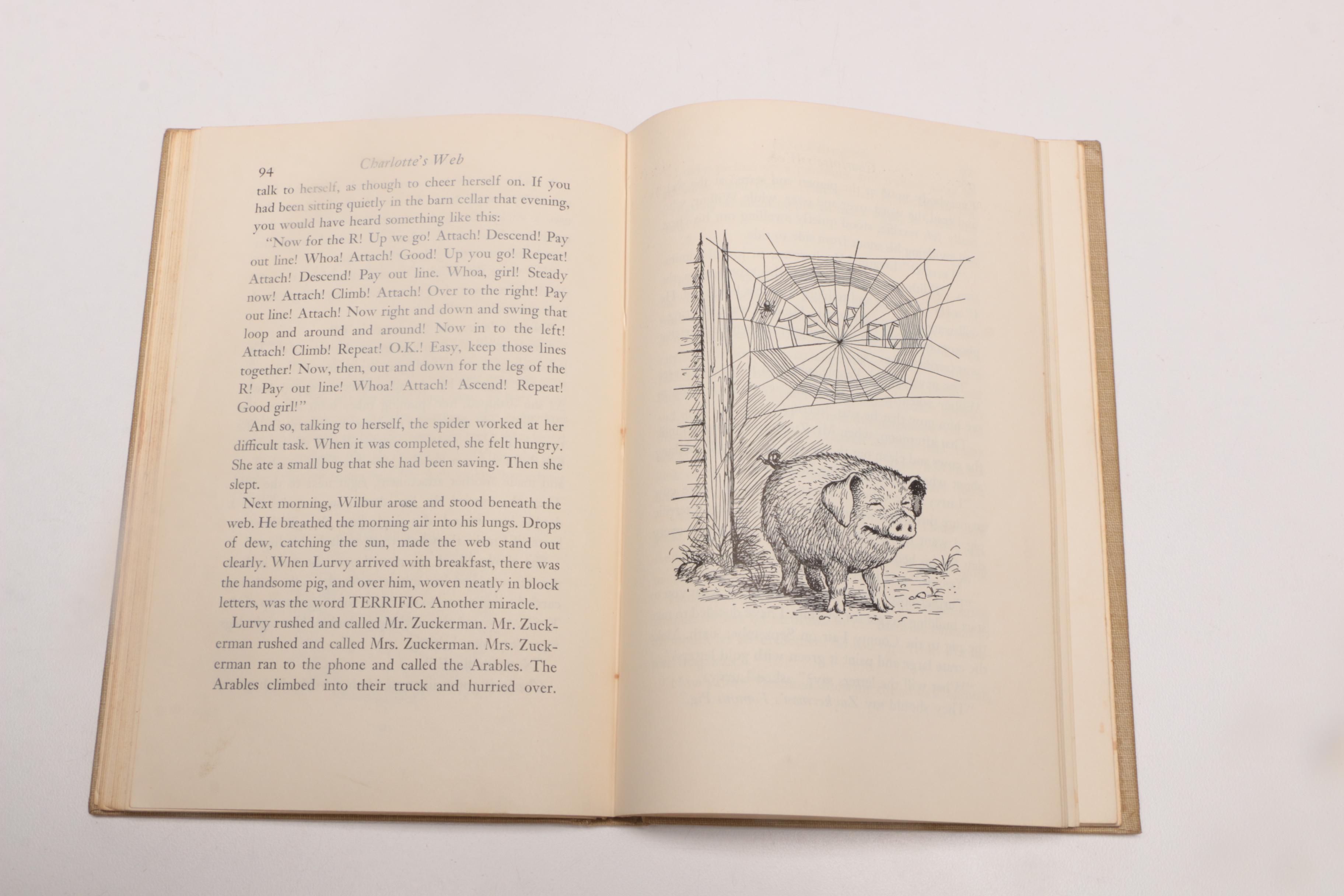 First Edition "Charlotte's Web" with Additional Early to Middle Reader Books