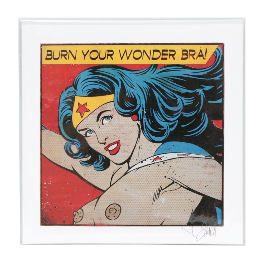 Enjoy Denial Giclée "Burn Your Wonder Bra!"