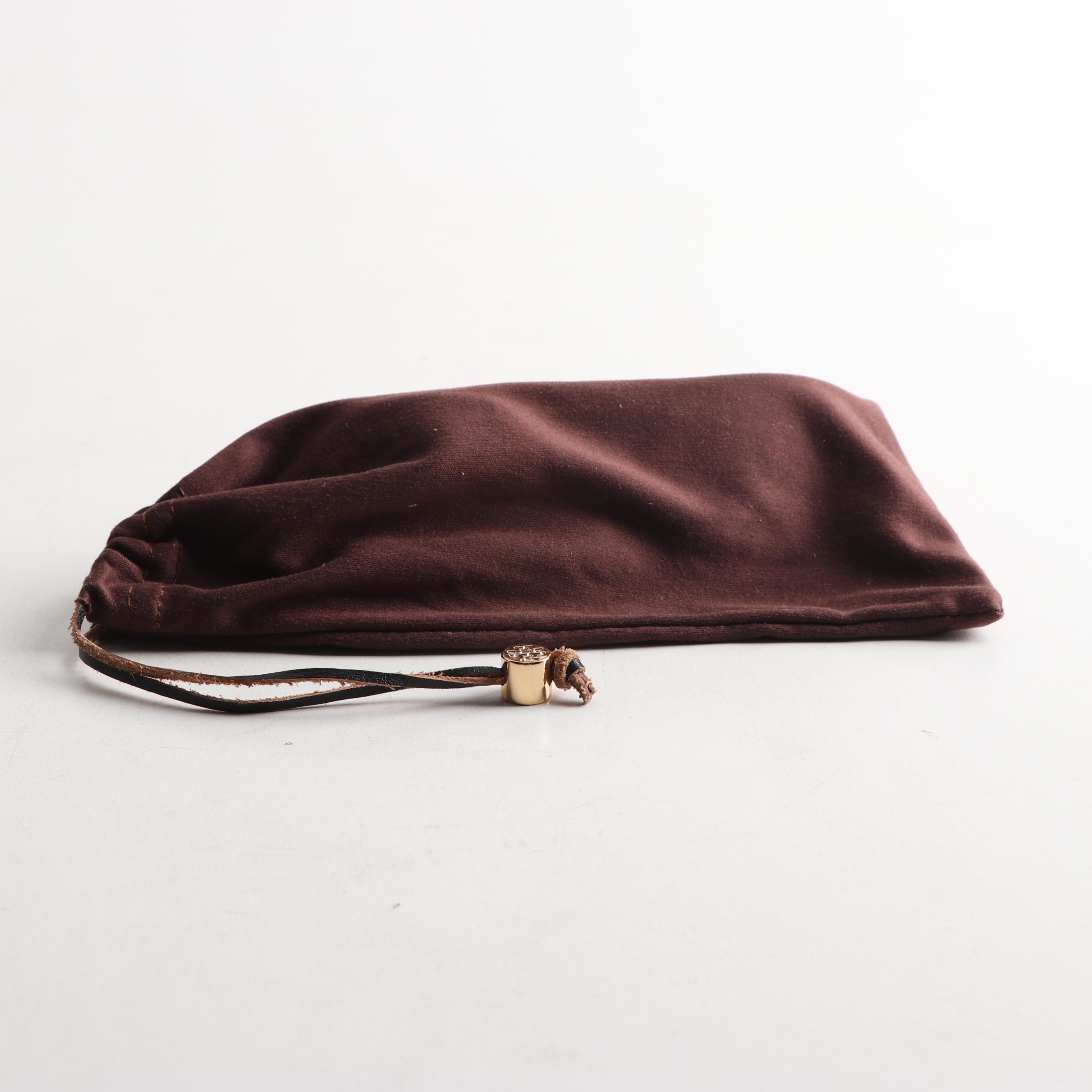 Tory Burch TY6011 Sunglasses and Gold Metallic Clutch