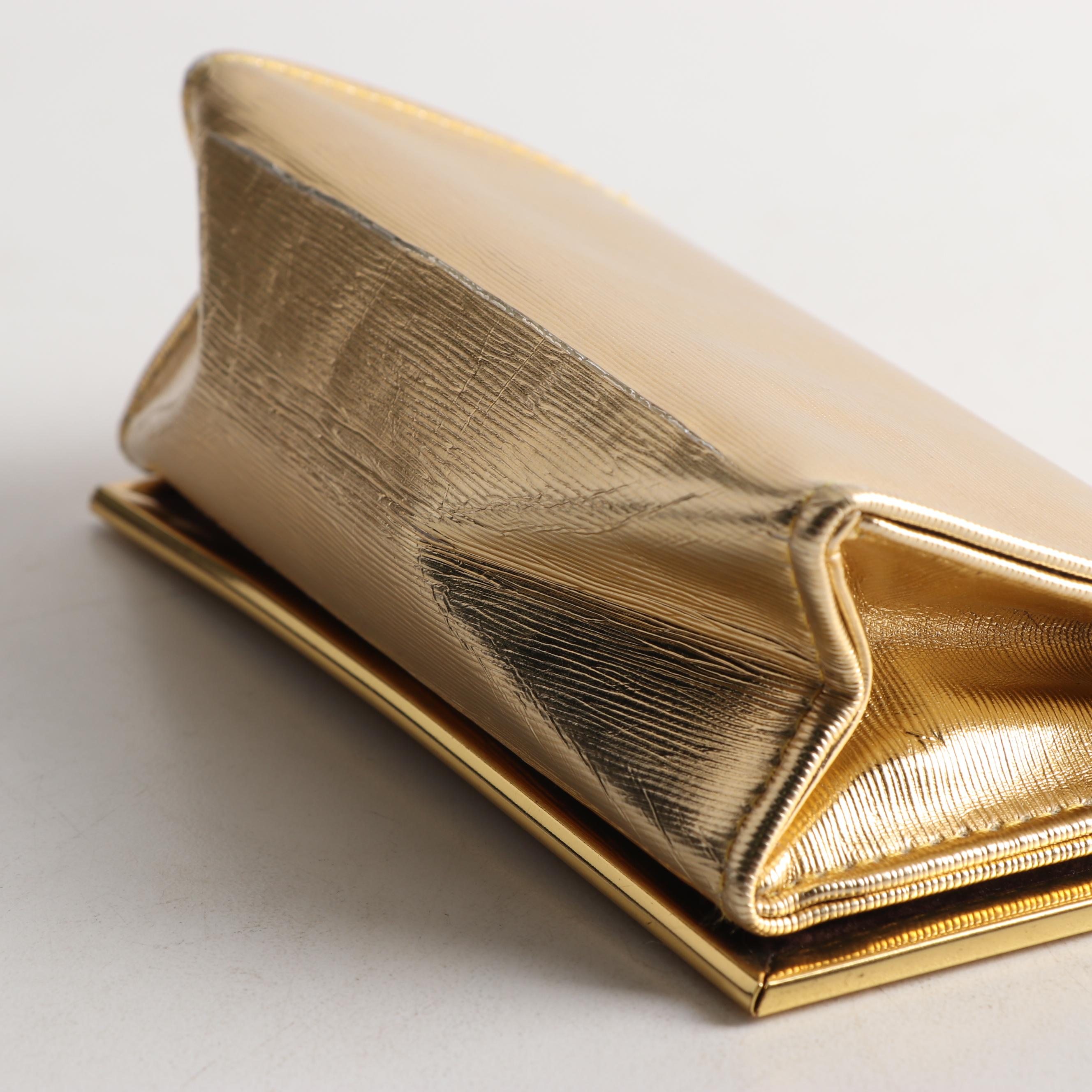 Tory Burch TY6011 Sunglasses and Gold Metallic Clutch