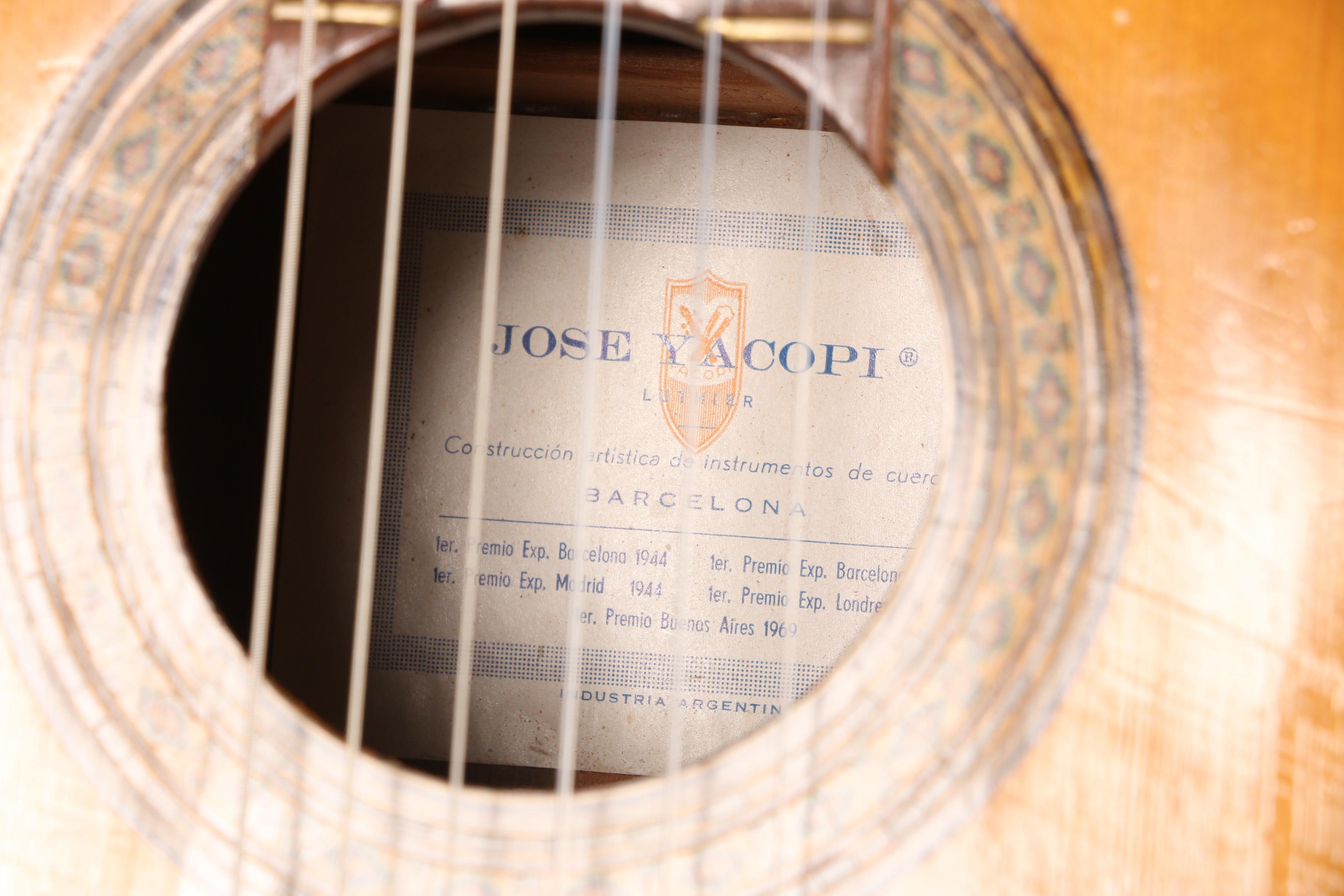 Spanish Classical Guitar by Luthier Jose Yacopi, 1969