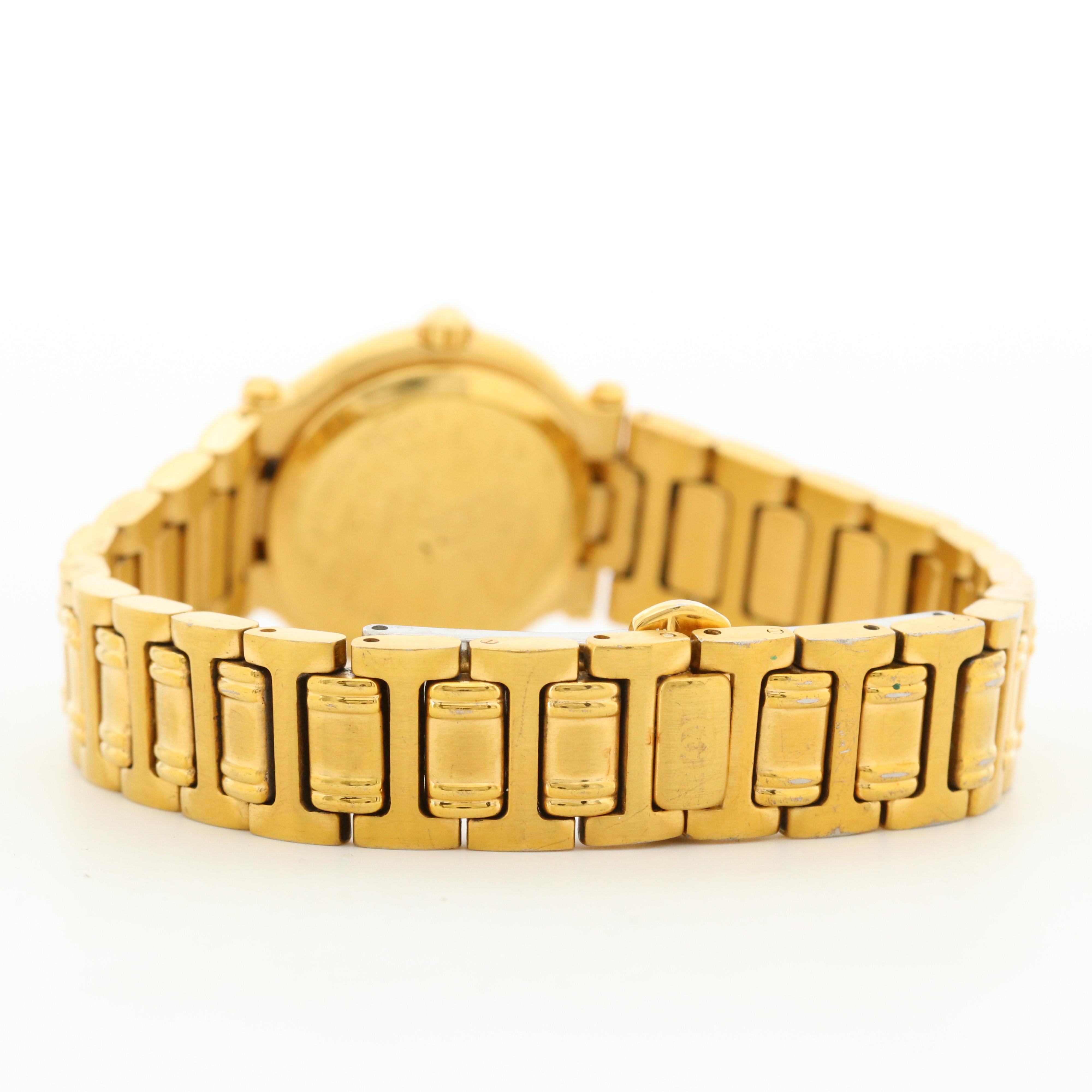 Gucci Gold Tone Stainless Steel Quartz Watch With Date