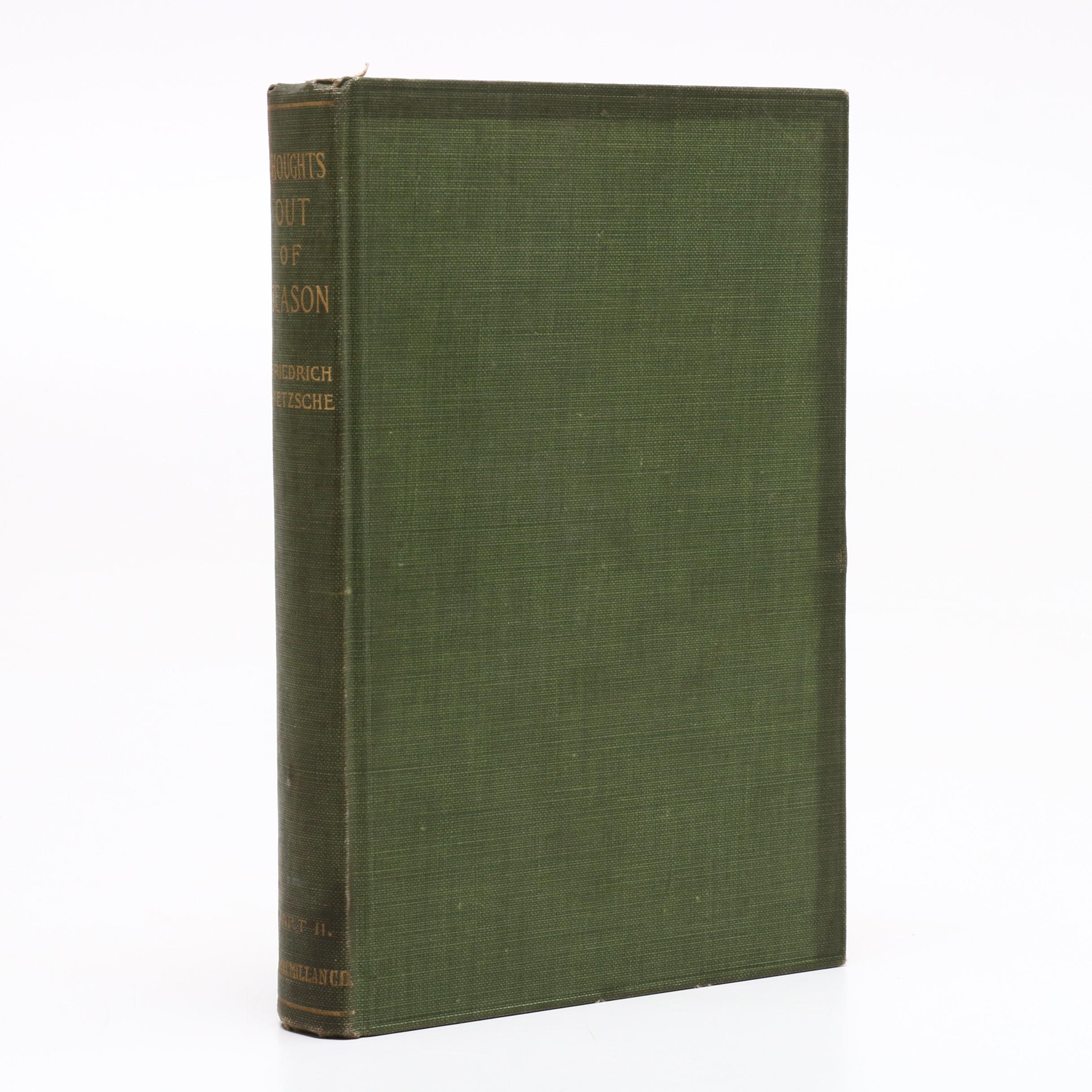 Limited Edition "Thoughts Out of Season" by Nietzsche with More Nonfiction Books