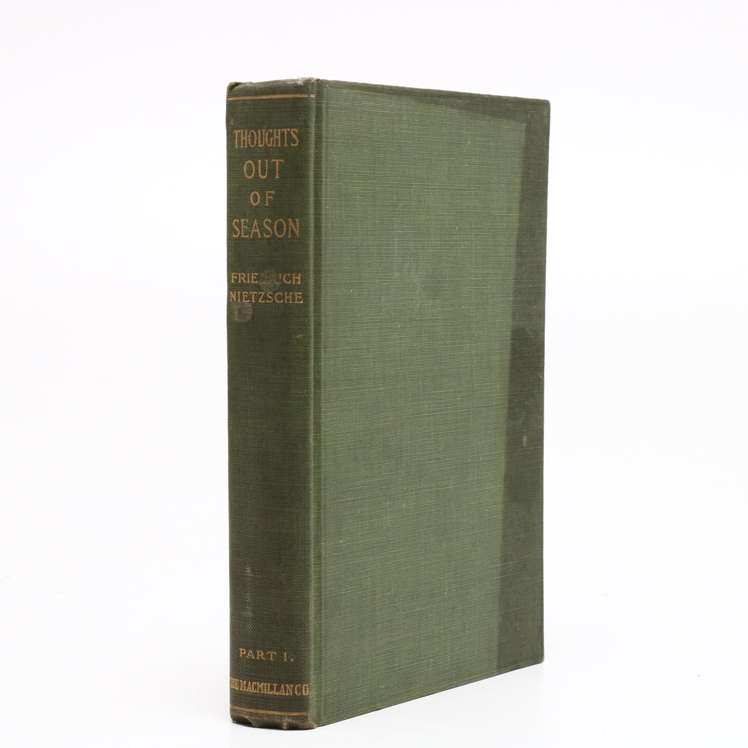 Limited Edition "Thoughts Out of Season" by Nietzsche with More Nonfiction Books