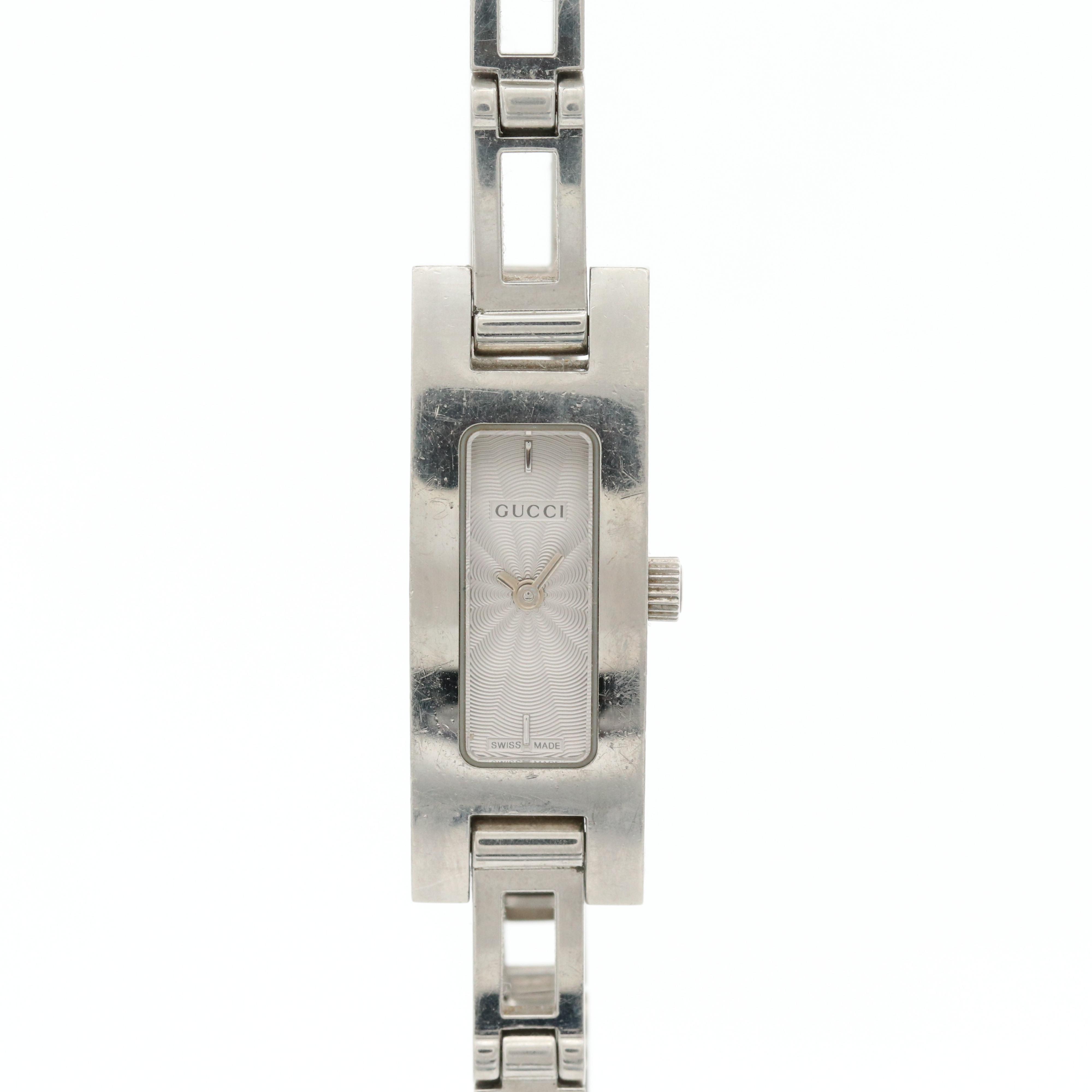 Gucci Stainless Steel Grey Dial Quartz Watch