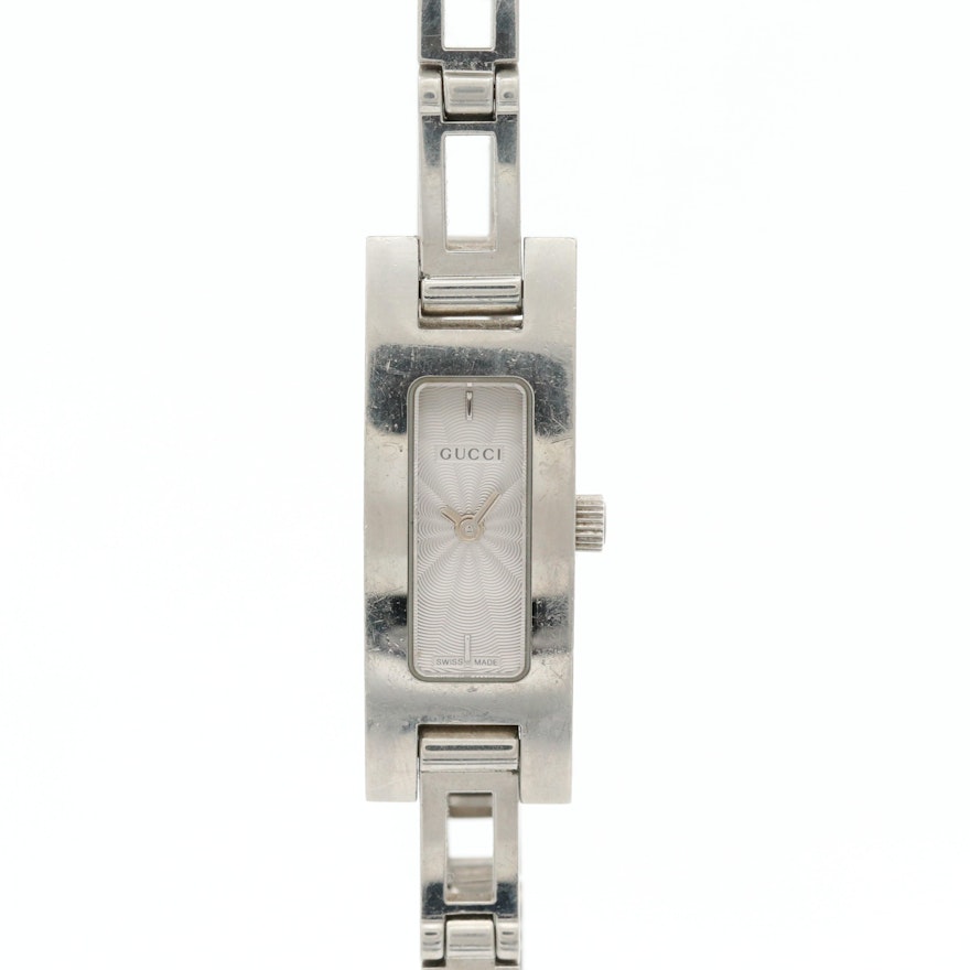 Gucci Stainless Steel Grey Dial Quartz Wristwatch