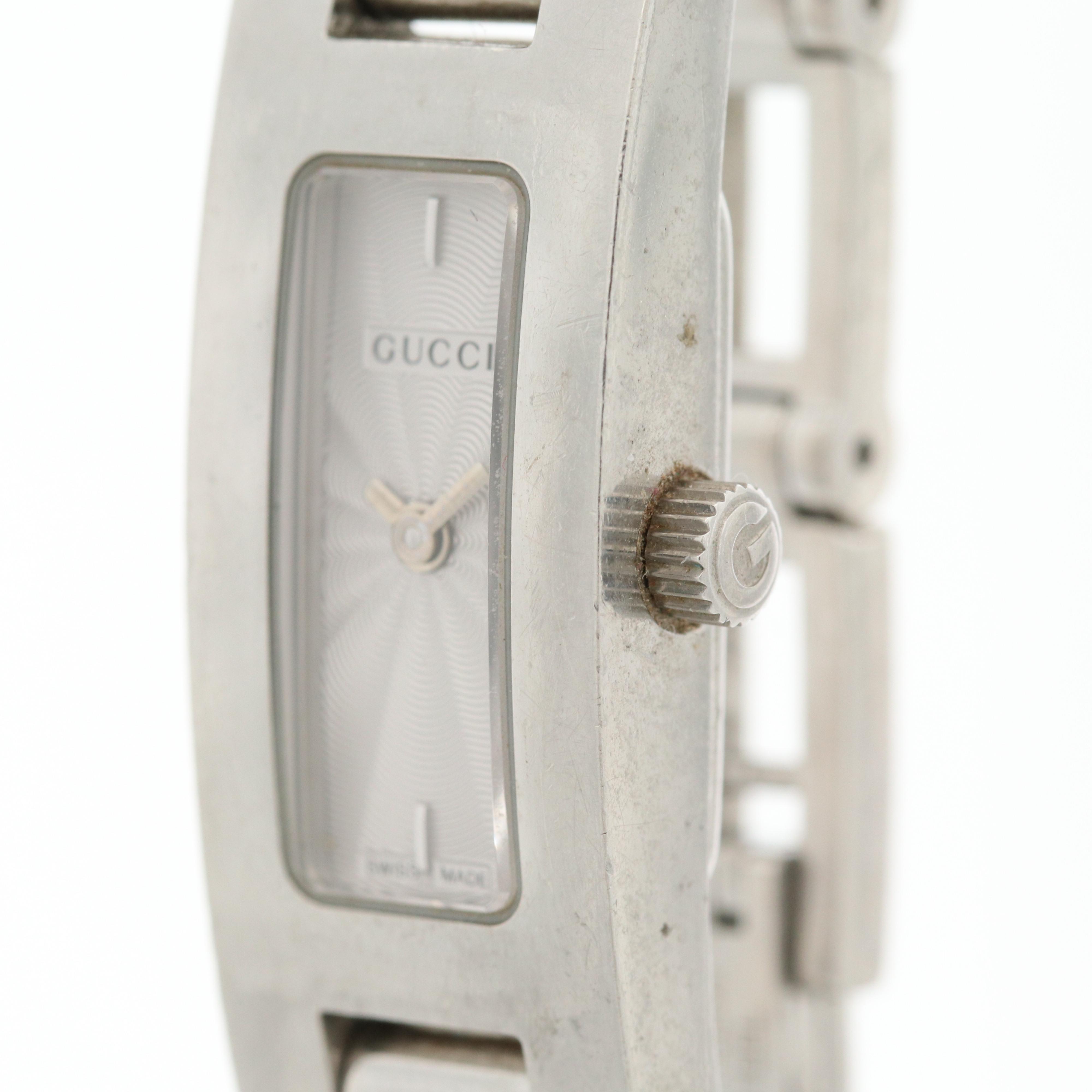 Gucci Stainless Steel Grey Dial Quartz Watch