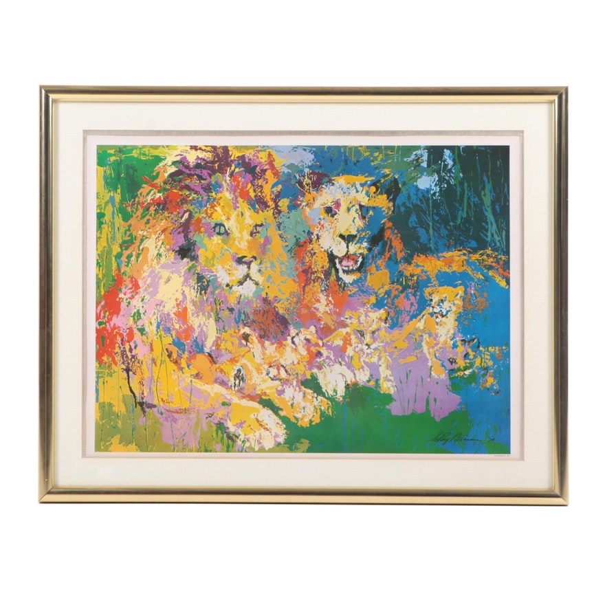 Late 20th Century Offset Lithograph after LeRoy Neiman "Lion's Pride"