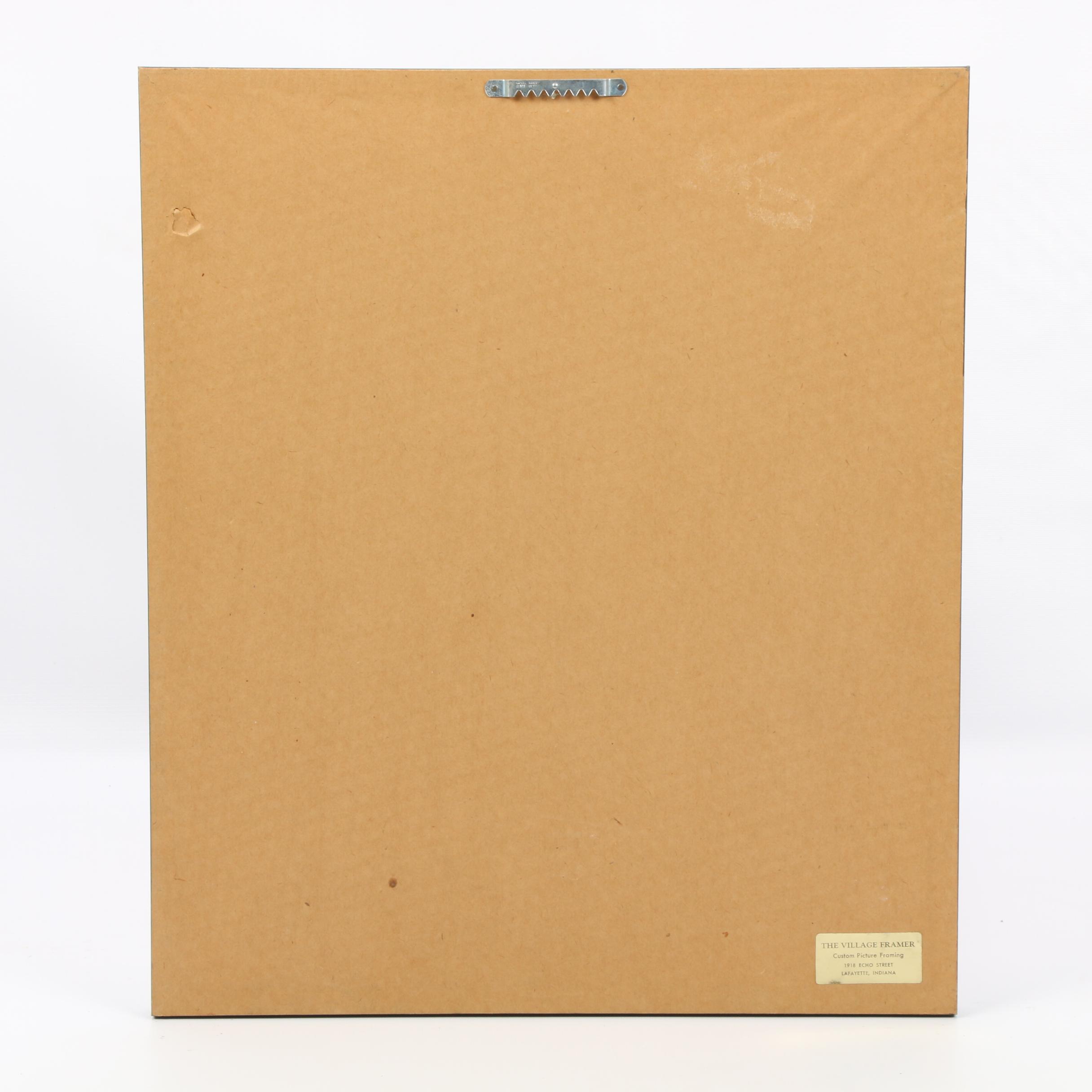 L. R. Butz Figural Conté Crayon Drawing