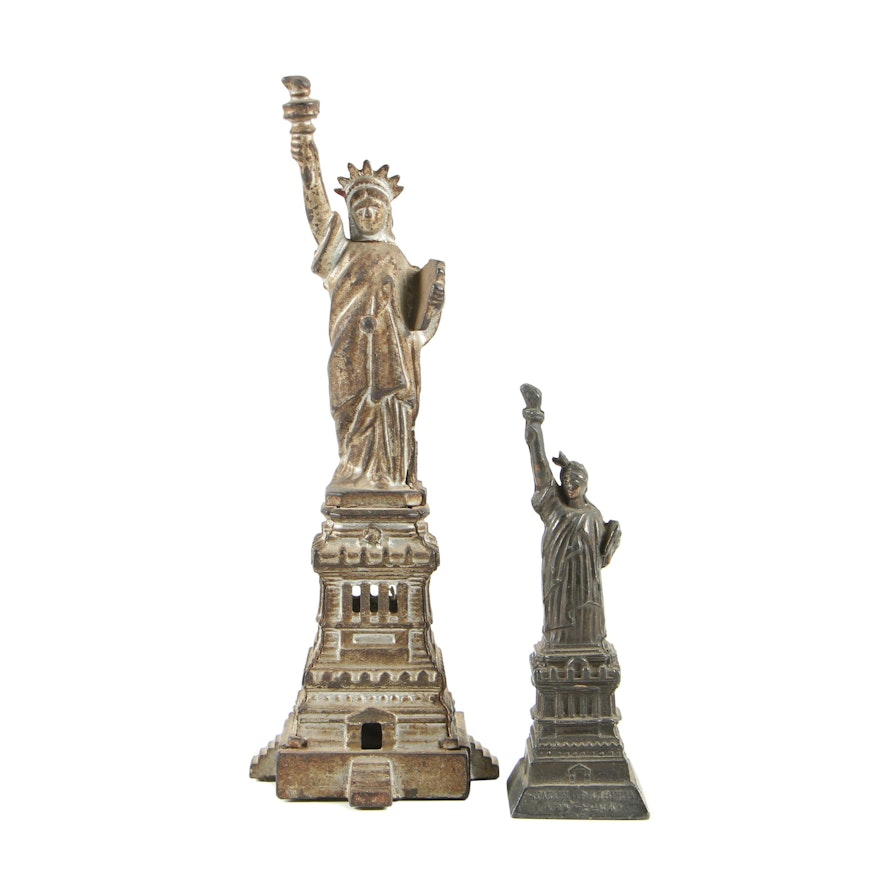 Cast Metal Statue of Liberty Souvenir Figurines