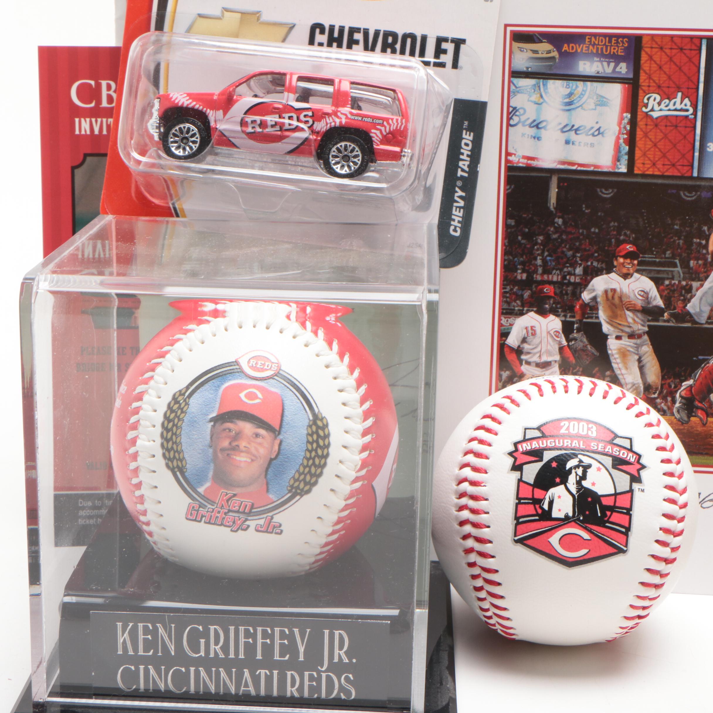 Baseball Memorabilia, Mostly Cincinnati Reds Players Including Cards and More