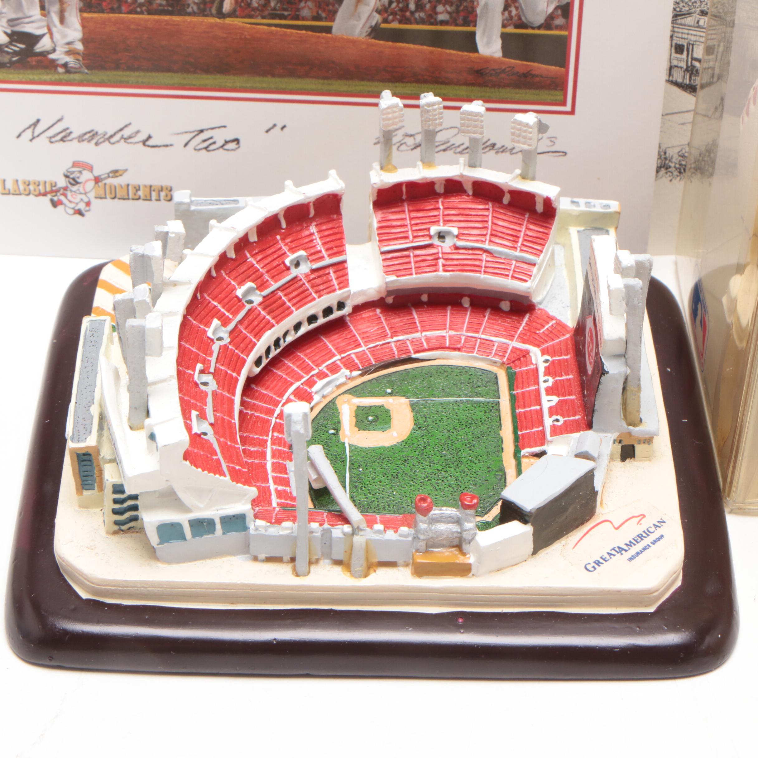 Baseball Memorabilia, Mostly Cincinnati Reds Players Including Cards and More
