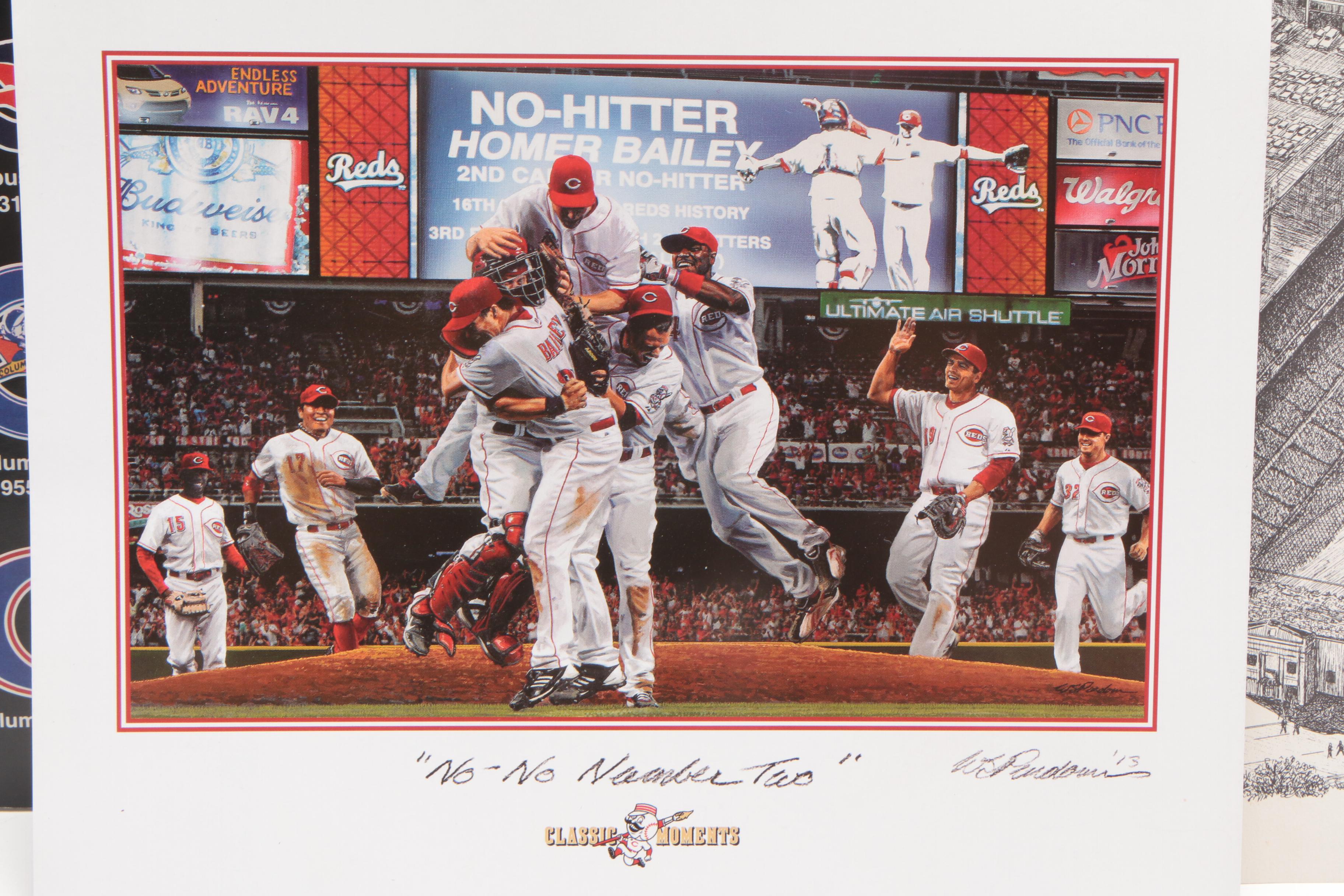 Baseball Memorabilia, Mostly Cincinnati Reds Players Including Cards and More