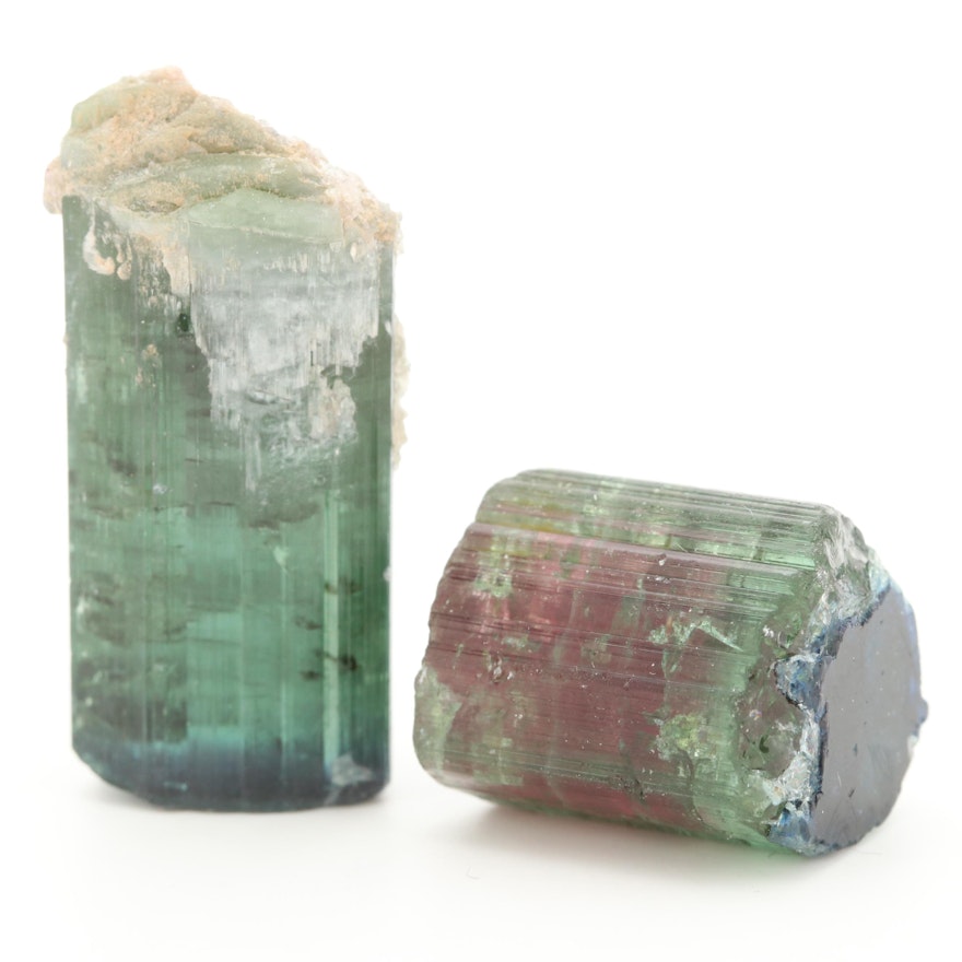 Loose 96.47 CTW Parti-Colored Tourmaline Gemstones