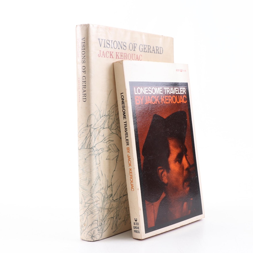 "Visions of Gerard" and "Lonesome Traveler" Books by Jack Kerouac