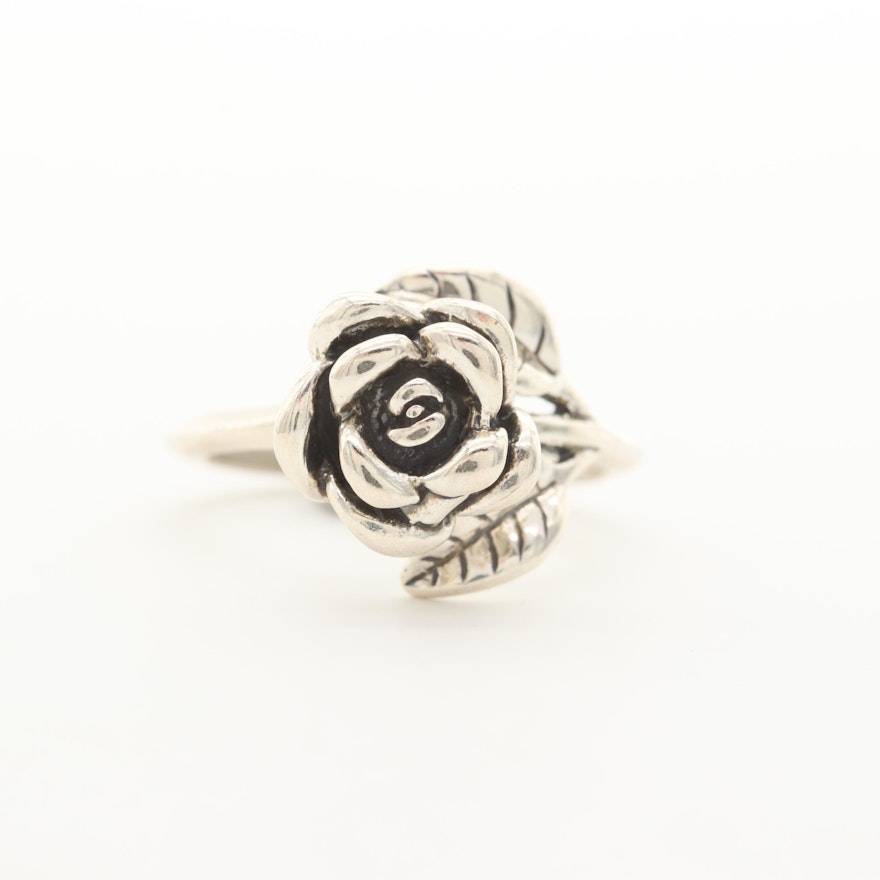 Kabana Sterling Silver Rose Ring