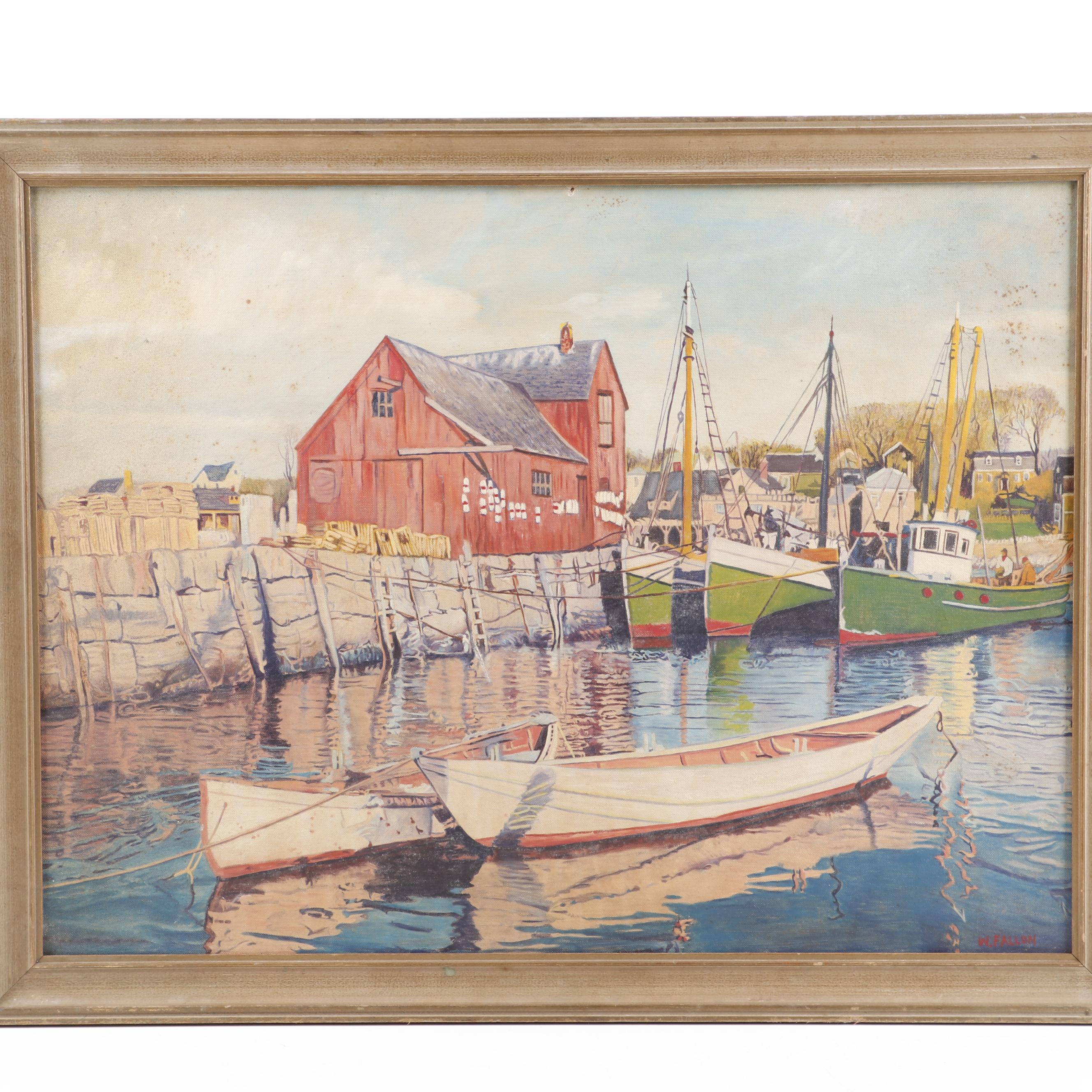 William P. Fallon 1956 Oil Painting "Haven of Rest"