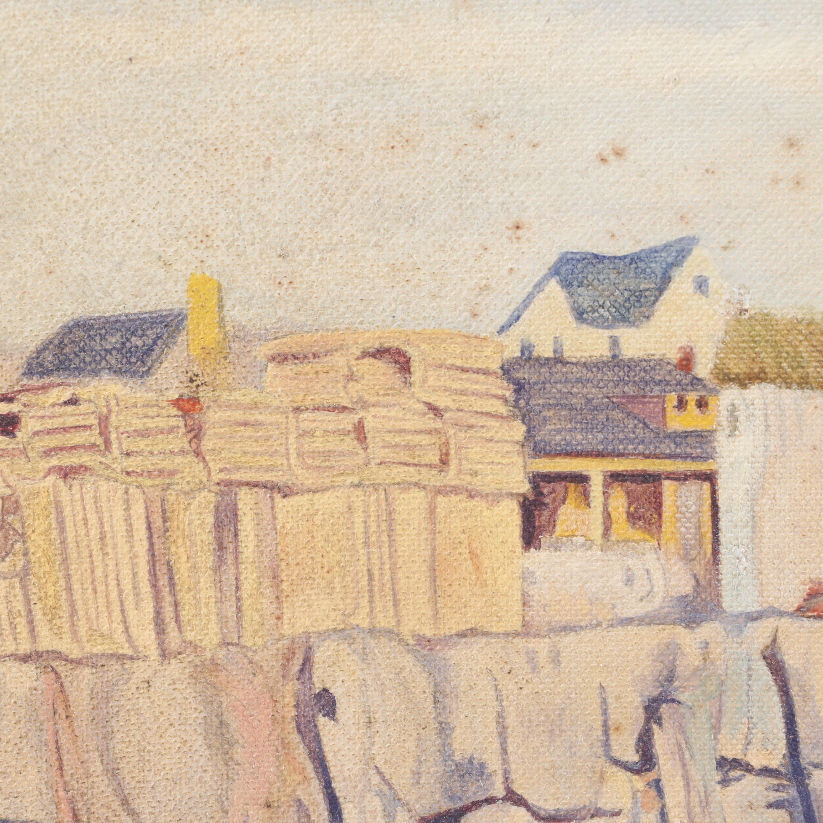 William P. Fallon 1956 Oil Painting "Haven of Rest"