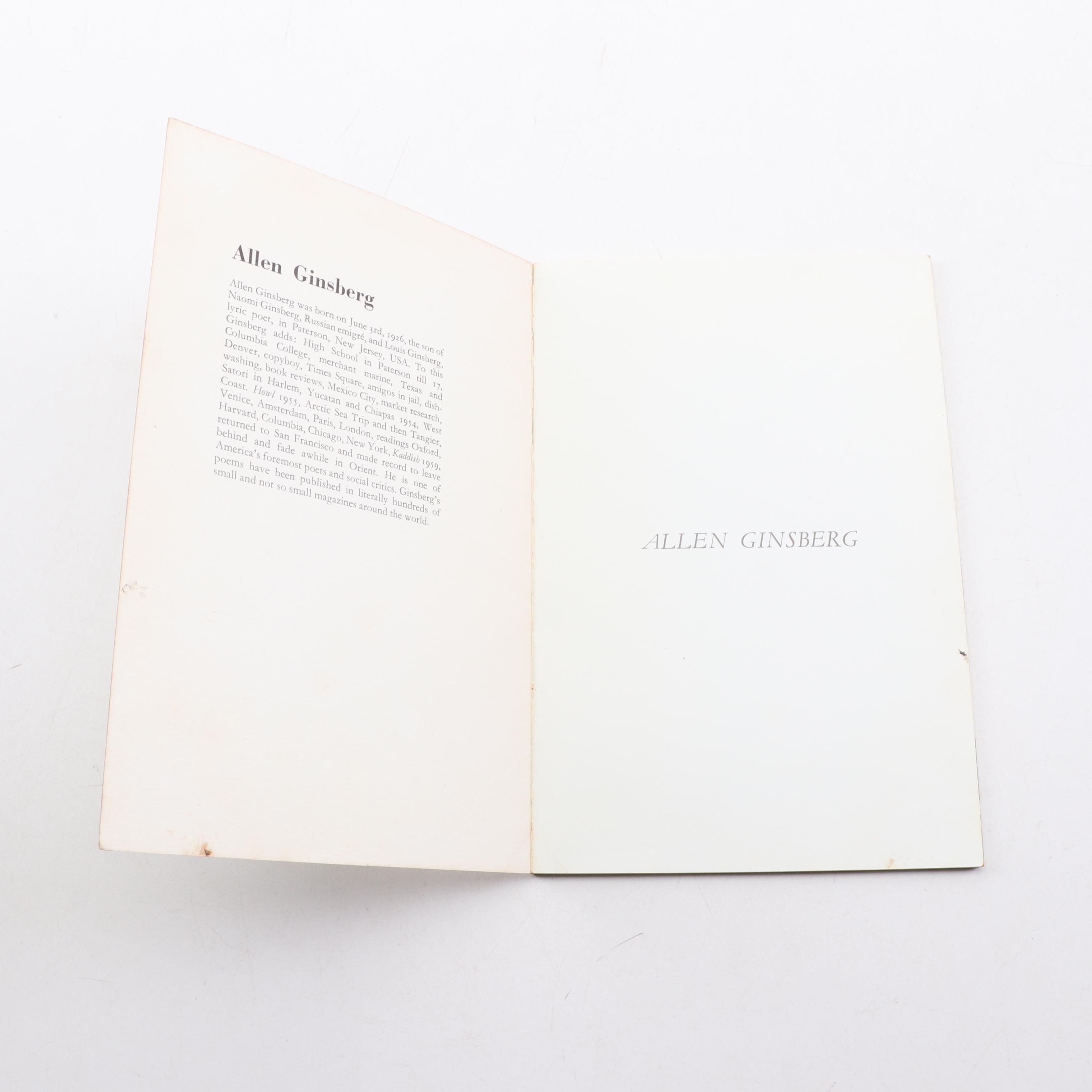 1968 "Ankor Wat" Poems by Allen Ginsberg