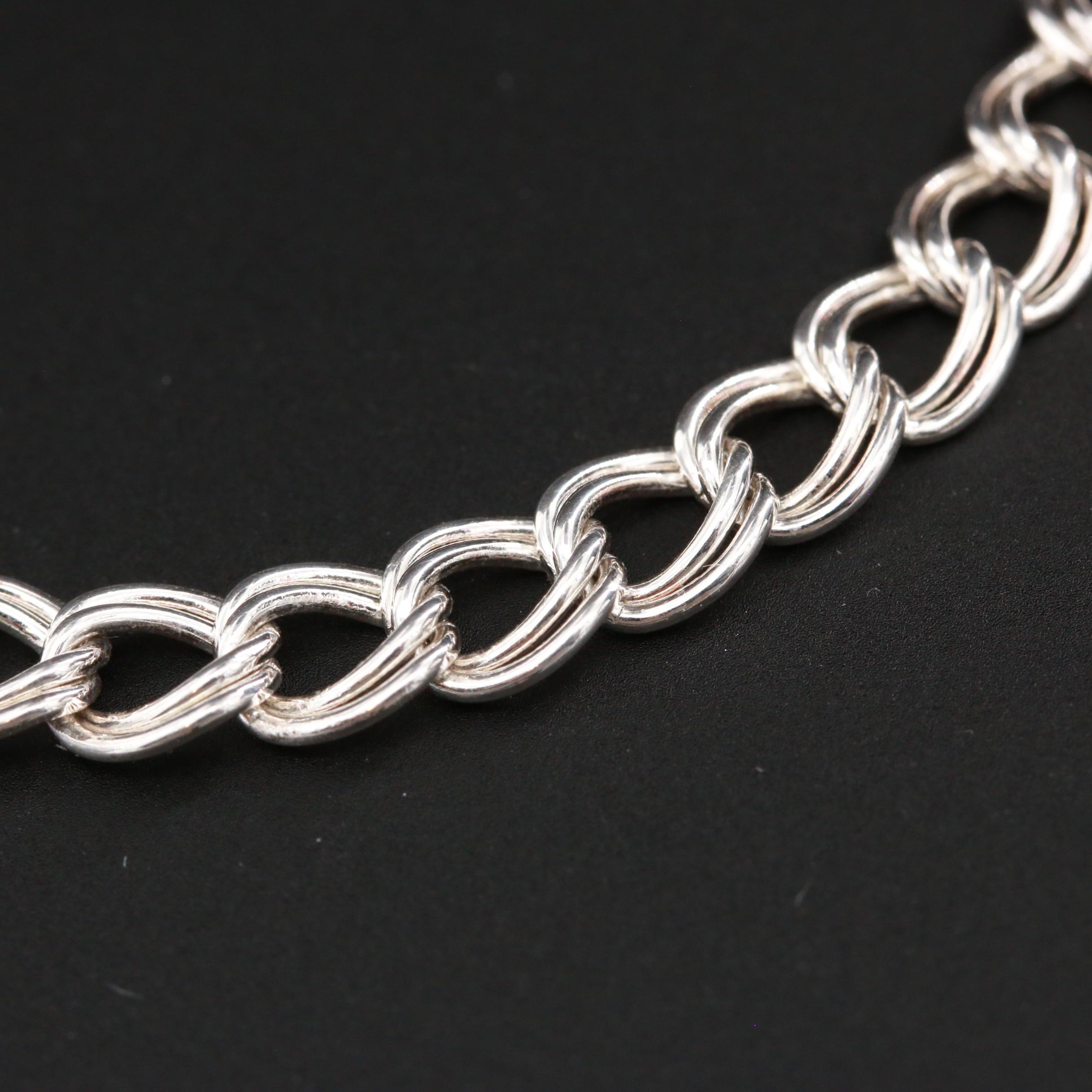 Sterling Silver Double Curb Link Bracelet