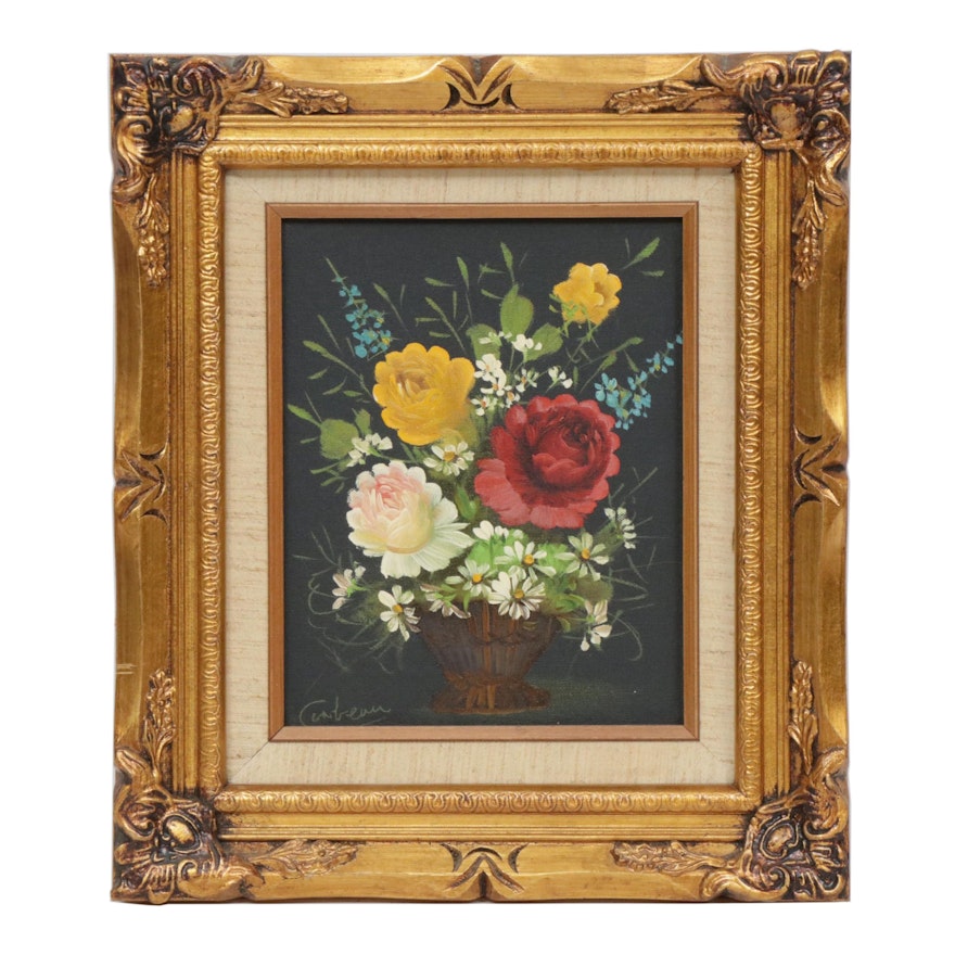 1983 Floral Still Life Oil Painting