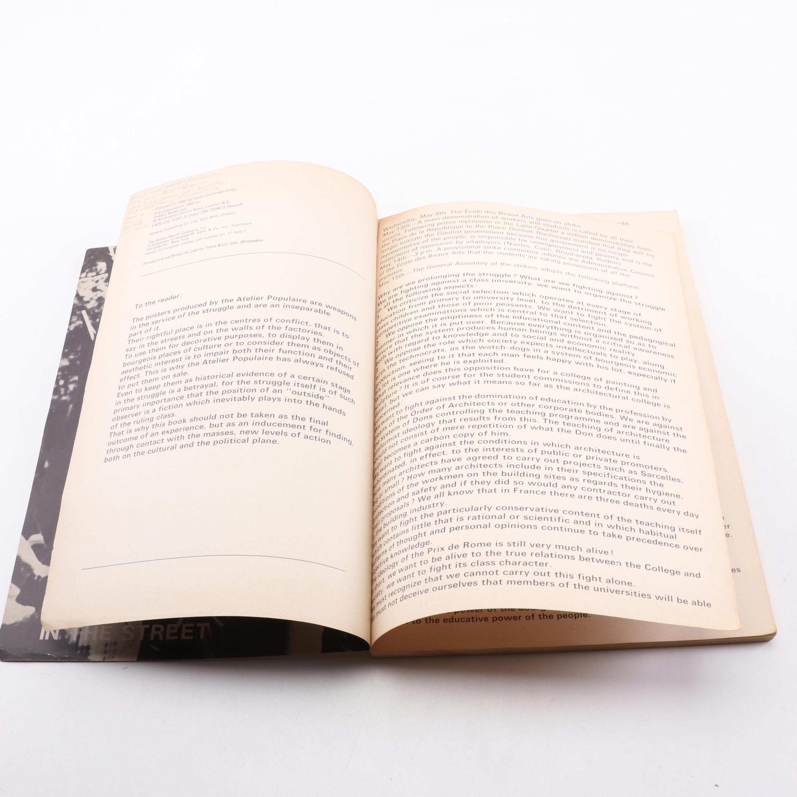 "MAI 1968: Debut D'une Lutte Prolongee" Atelier Populaire Posters Book