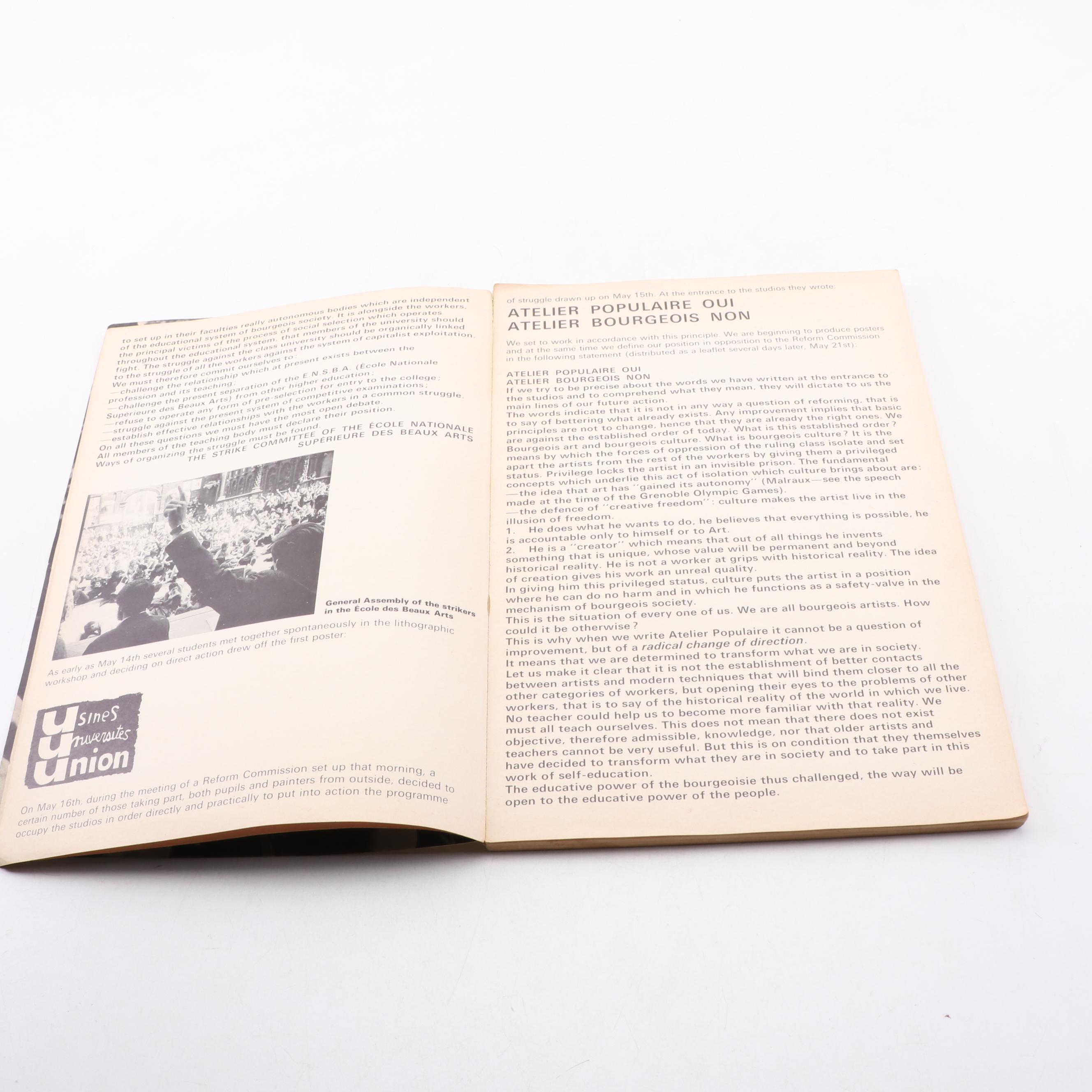"MAI 1968: Debut D'une Lutte Prolongee" Atelier Populaire Posters Book