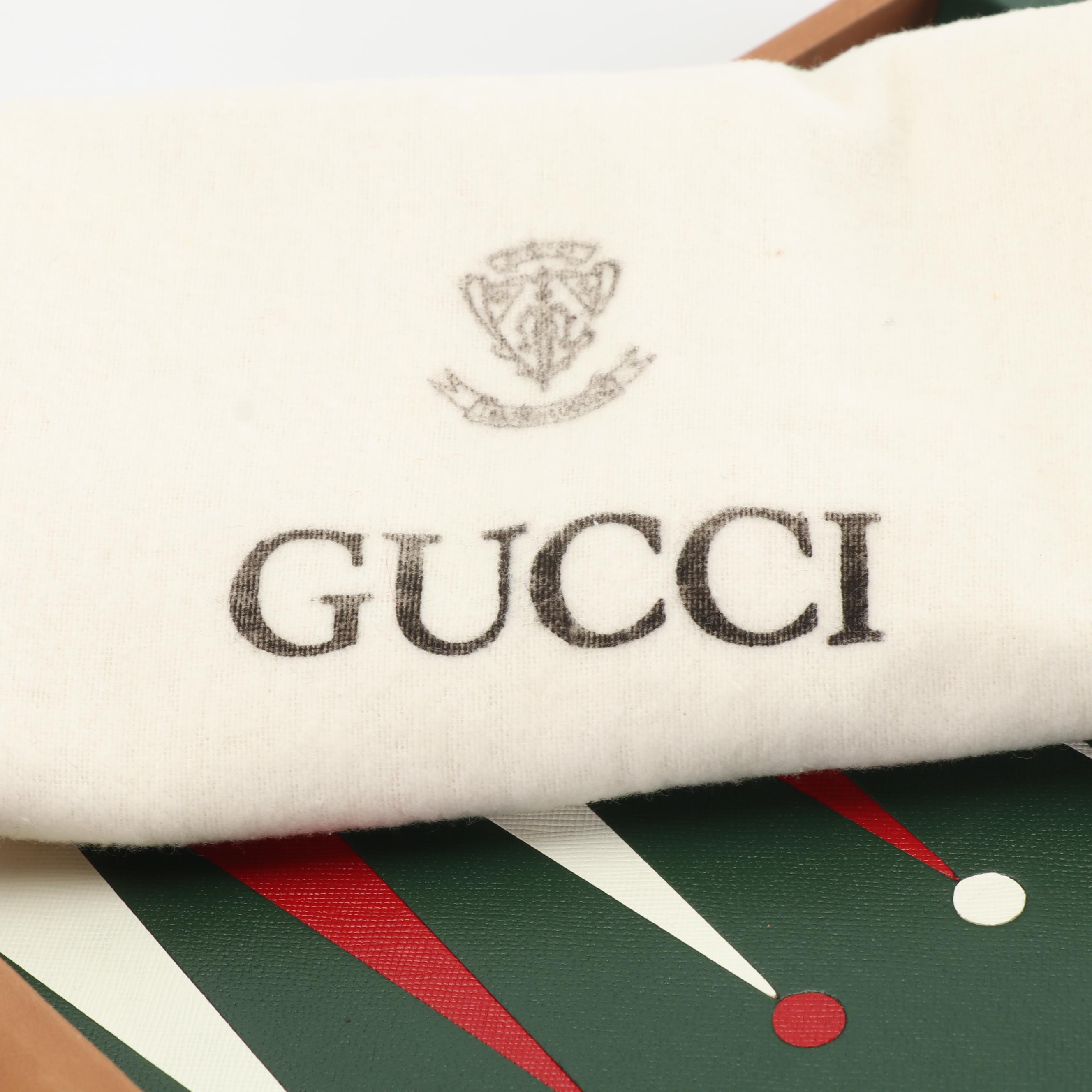Gucci Leather Travel Backgammon Set