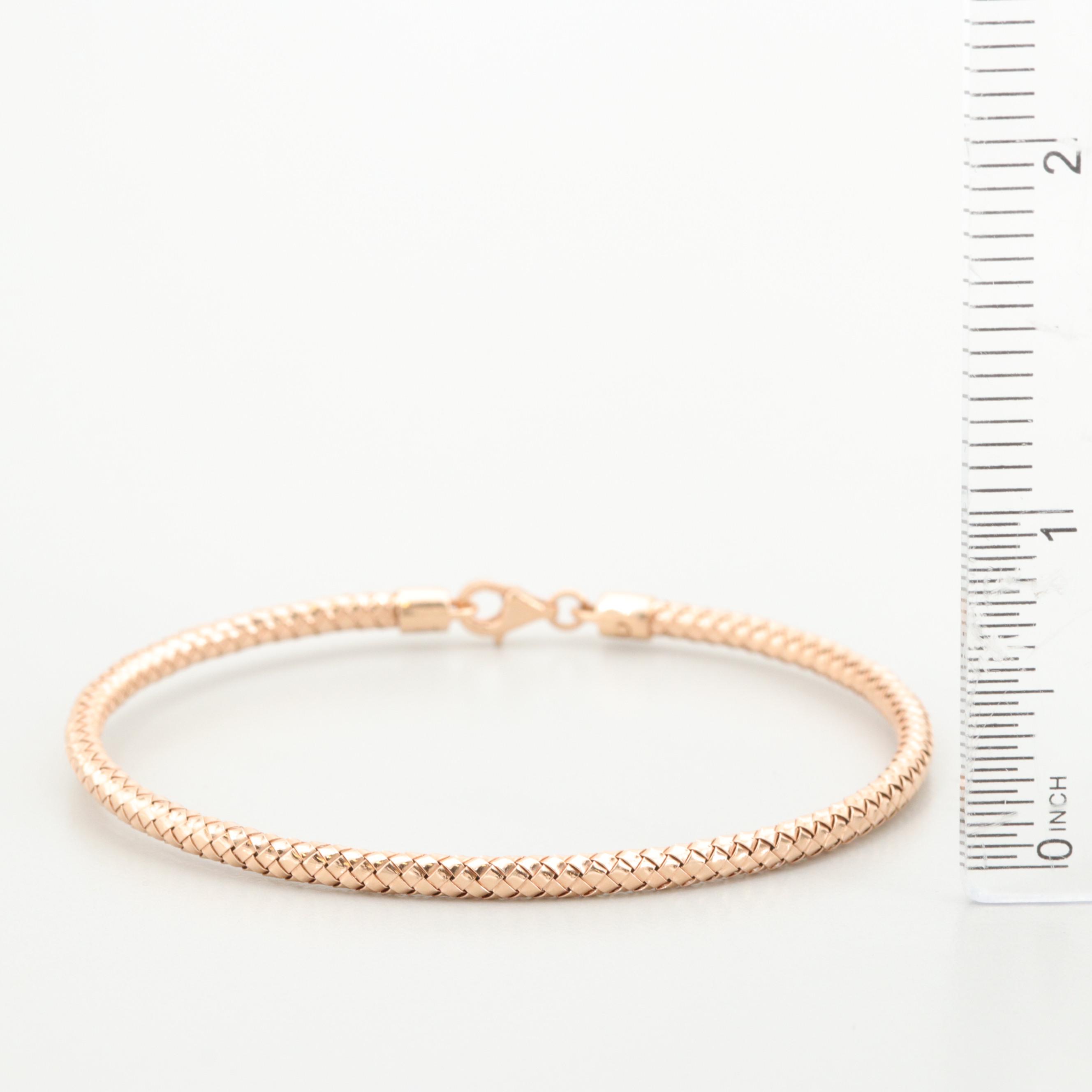 Himo 18K Tri-Colored Gold Three Woven Bracelets