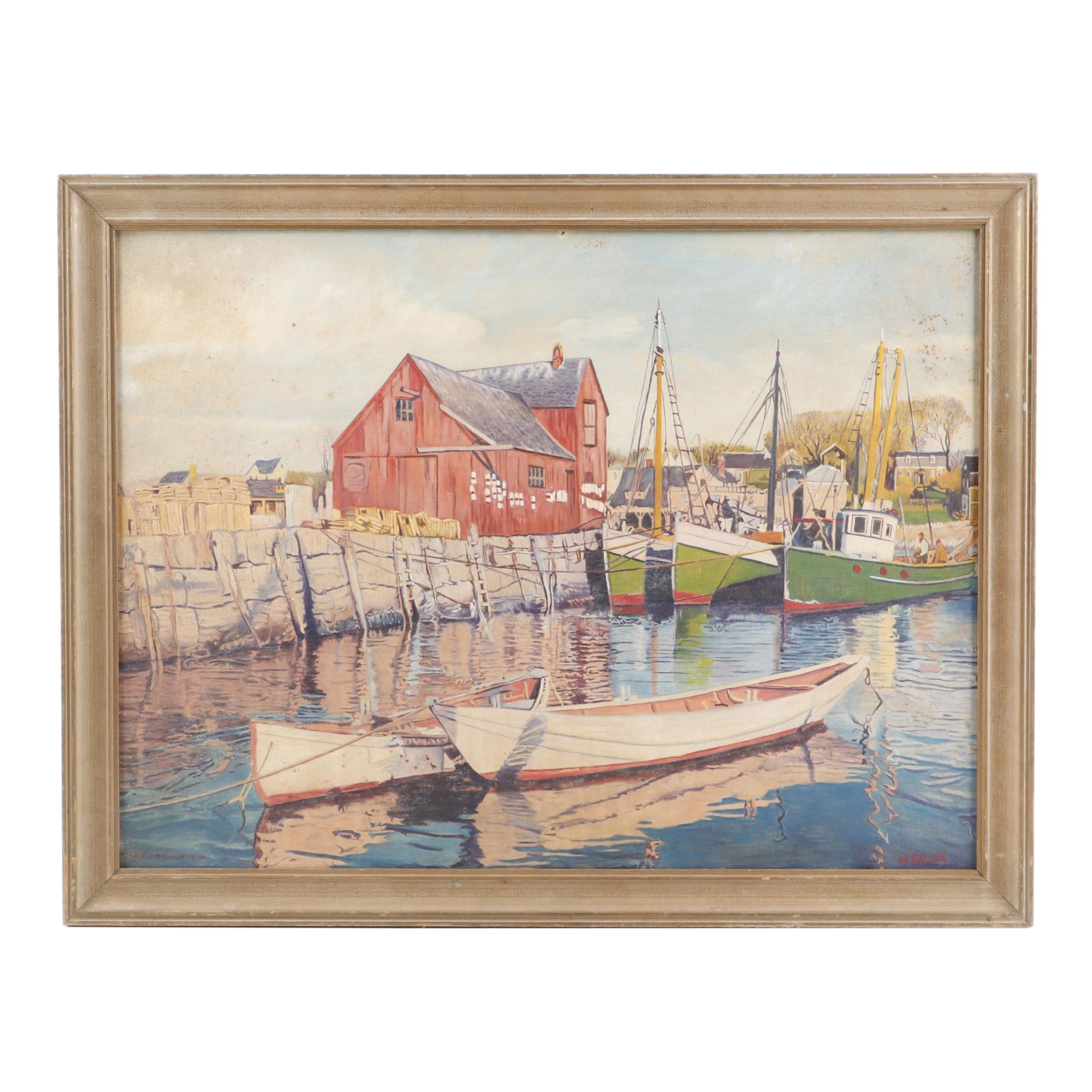 William P. Fallon 1956 Oil Painting "Haven of Rest"