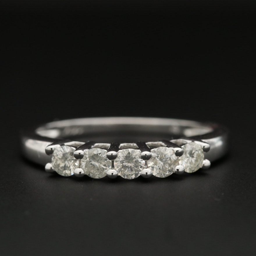 10K White Gold Diamond Ring