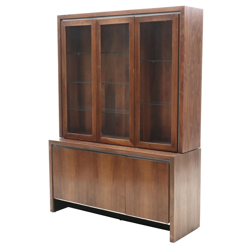 Mid-Century Walnut China Cabinet by Dillingham