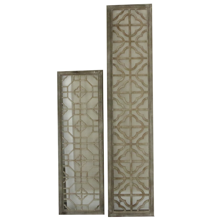 Painted Antique Finish Wood Trellis Wall Hangings