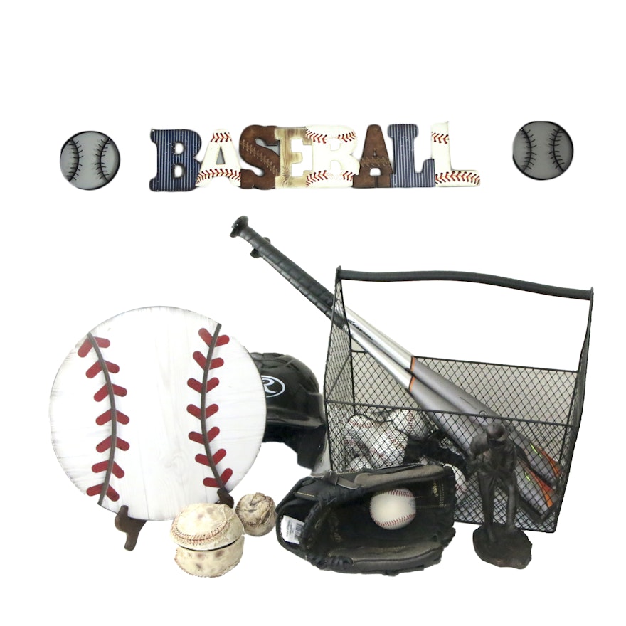 Assorted Baseball-Themed Decor