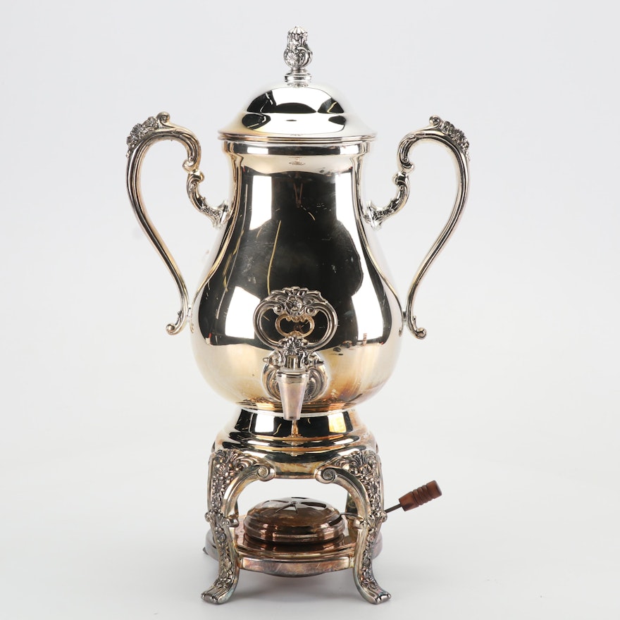 Sheffield Silver Co "Burgundy" Silver Plate Coffee Urn