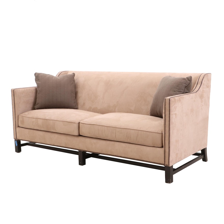 Bernhardt Microfiber Upholstered Sofa, Contemporary