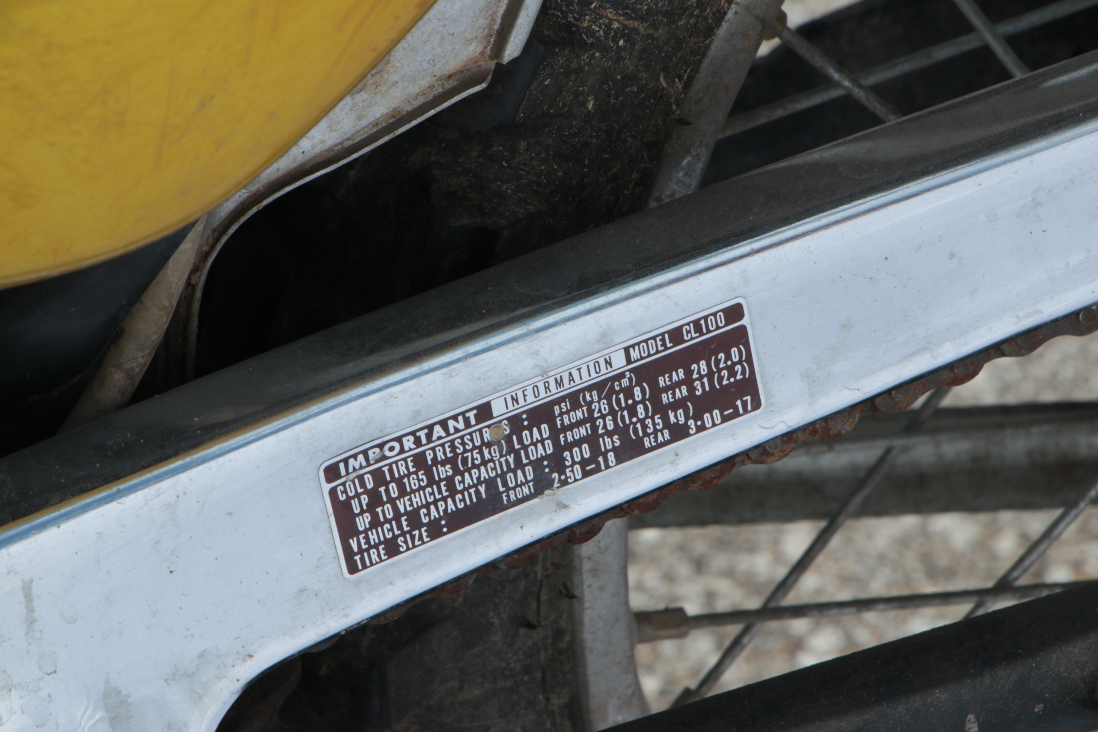 1972 Honda CL100 Scrambler Motorcycle