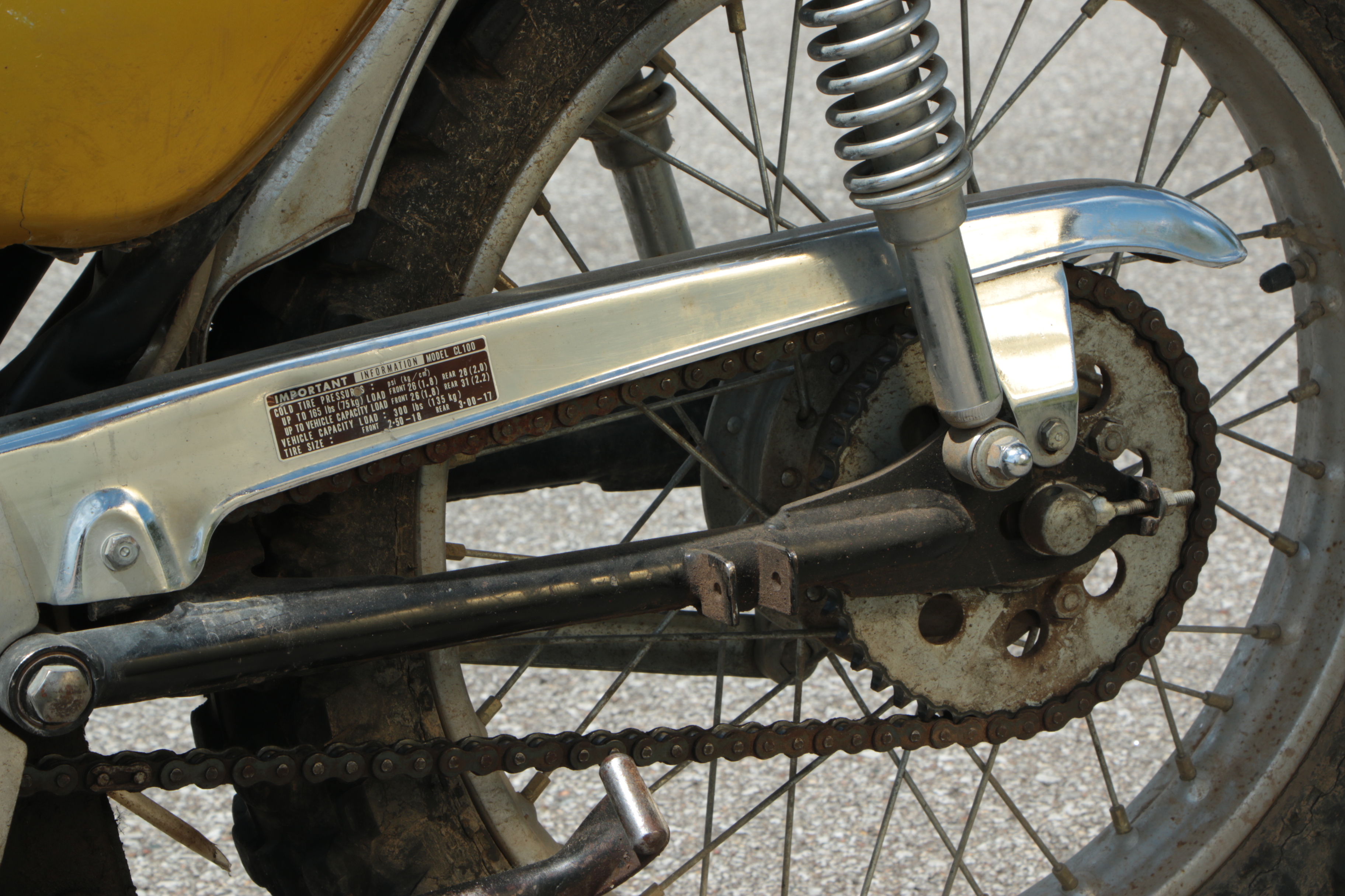 1972 Honda CL100 Scrambler Motorcycle