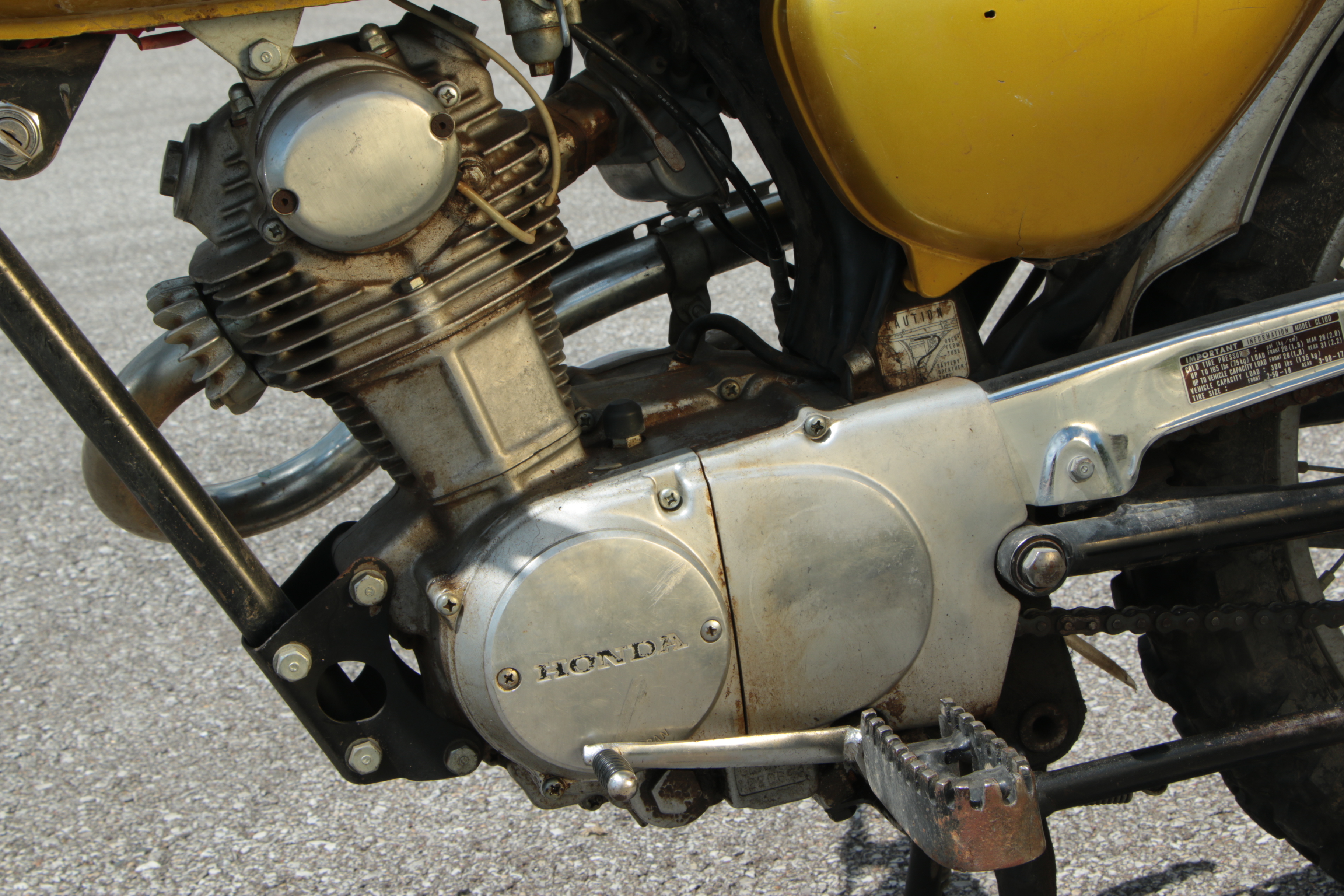 1972 Honda CL100 Scrambler Motorcycle