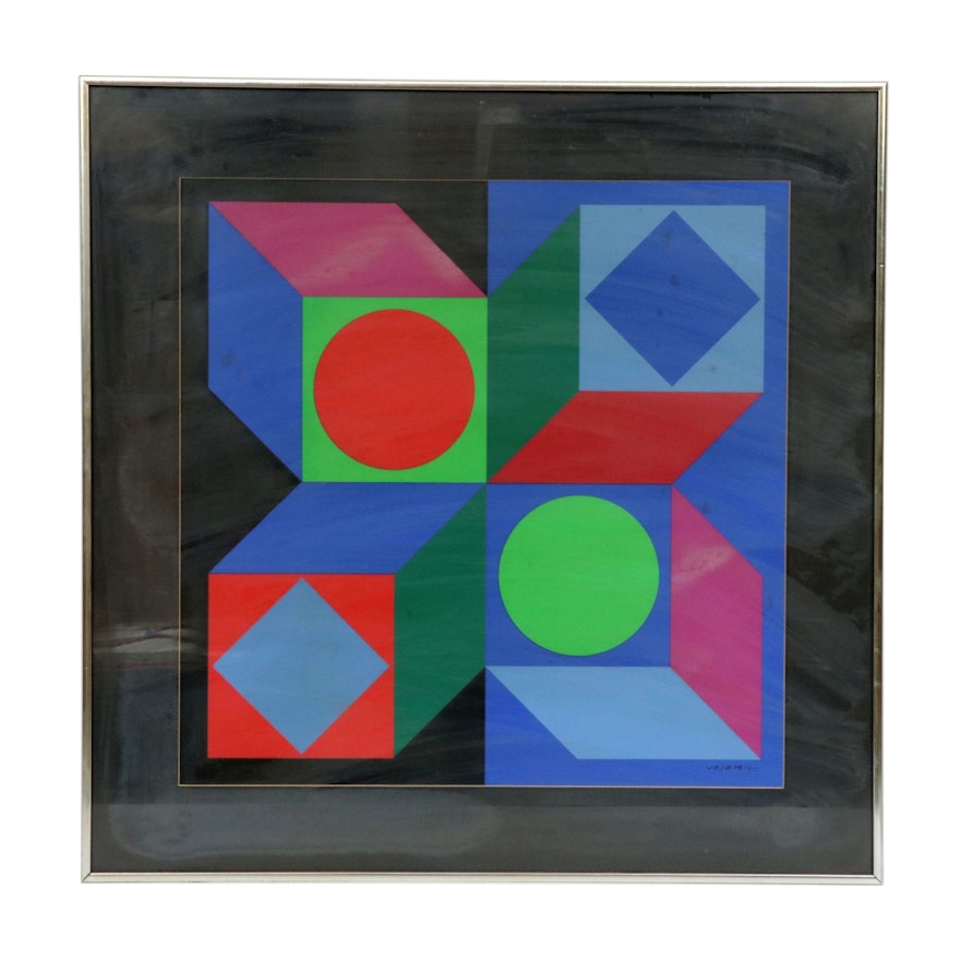 Victor Vasarely Serigraph "Lapidaire"