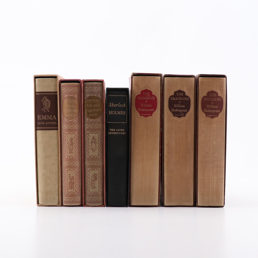 Heritage Classic Books with "Sherlock Holmes," Dickens, and Shakespeare