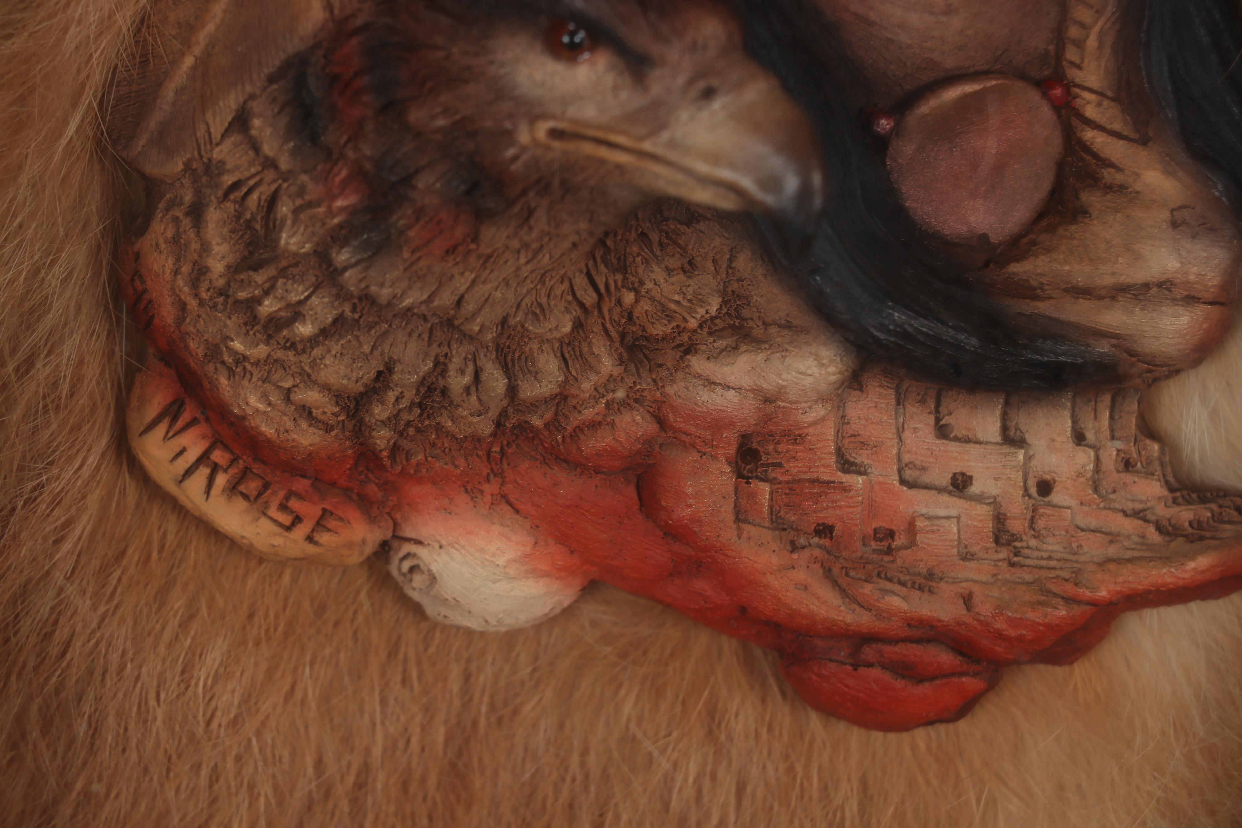 Neil J. Rose Relief Sculpture "Fighting Eagle"