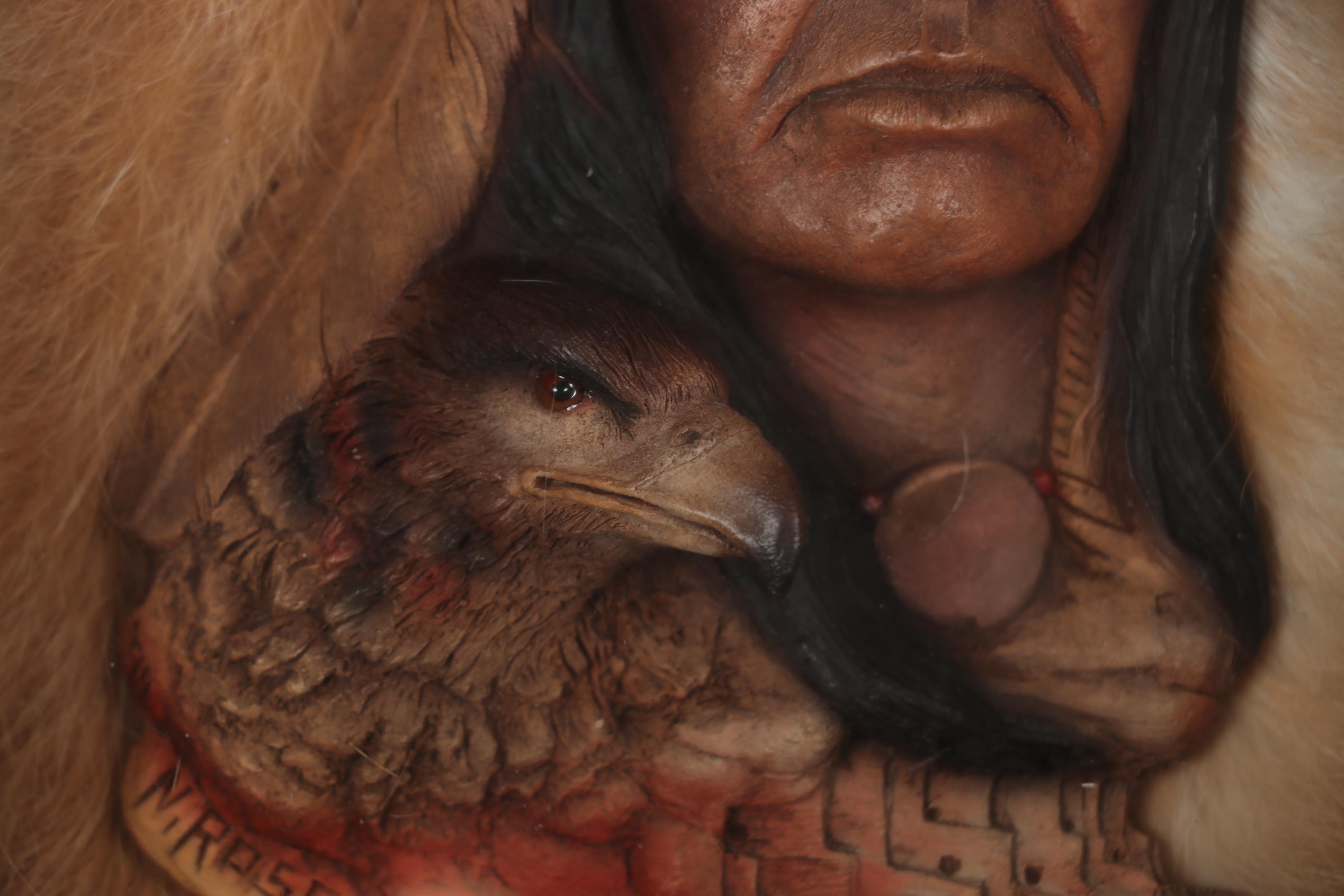 Neil J. Rose Relief Sculpture "Fighting Eagle"