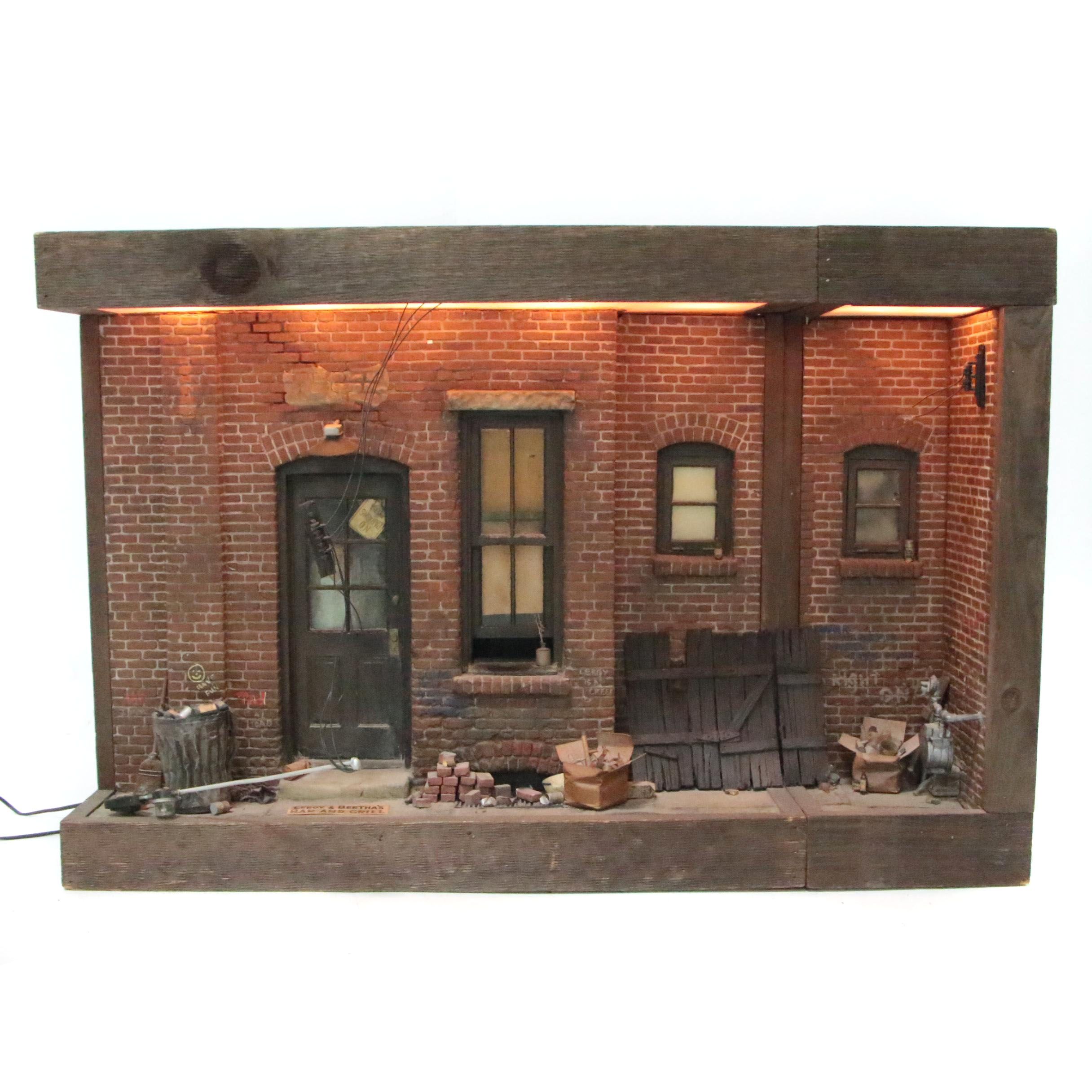 Michael Garman "Leroy & Bertha's Bar and Grill" Diorama/Shadowbox Sculpture