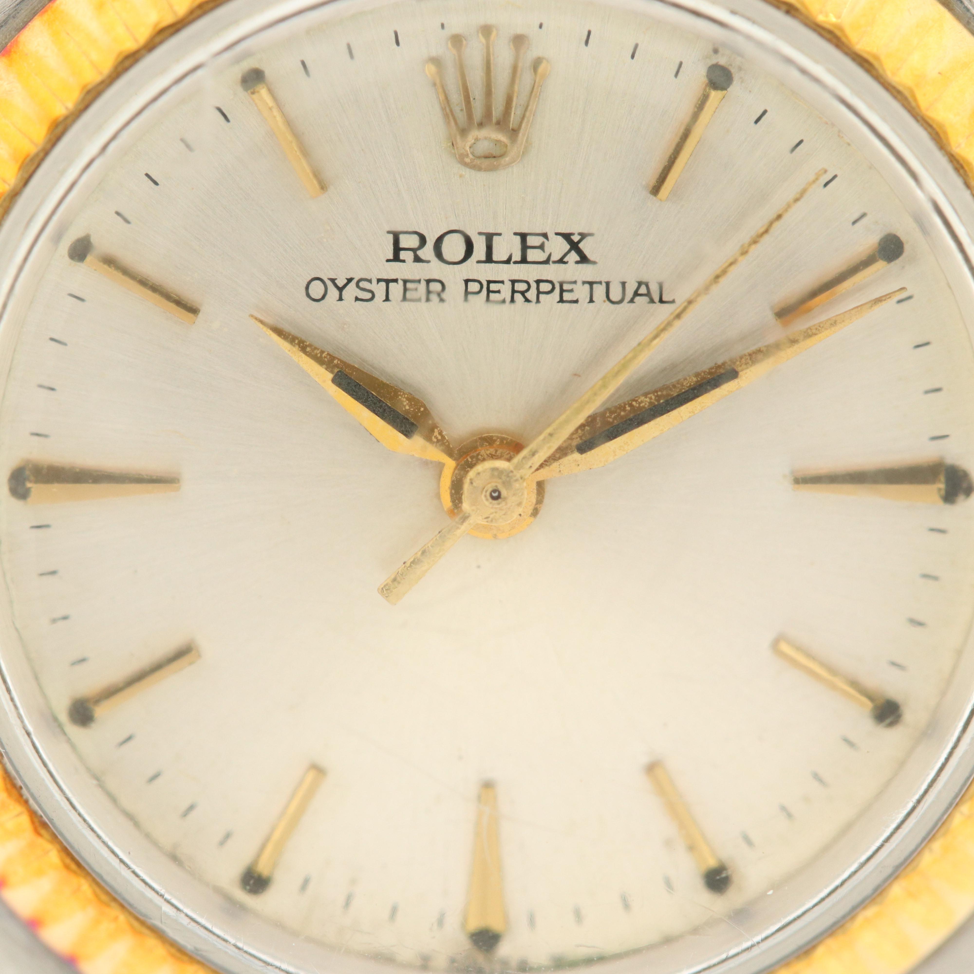 Vintage Rolex Oyster Perpetual 18K Gold and Stainless Steel Watch, 1964